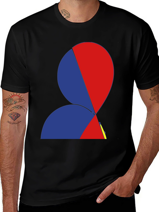 Abstract Face Graphic Tee - Modern Art T-Shirt