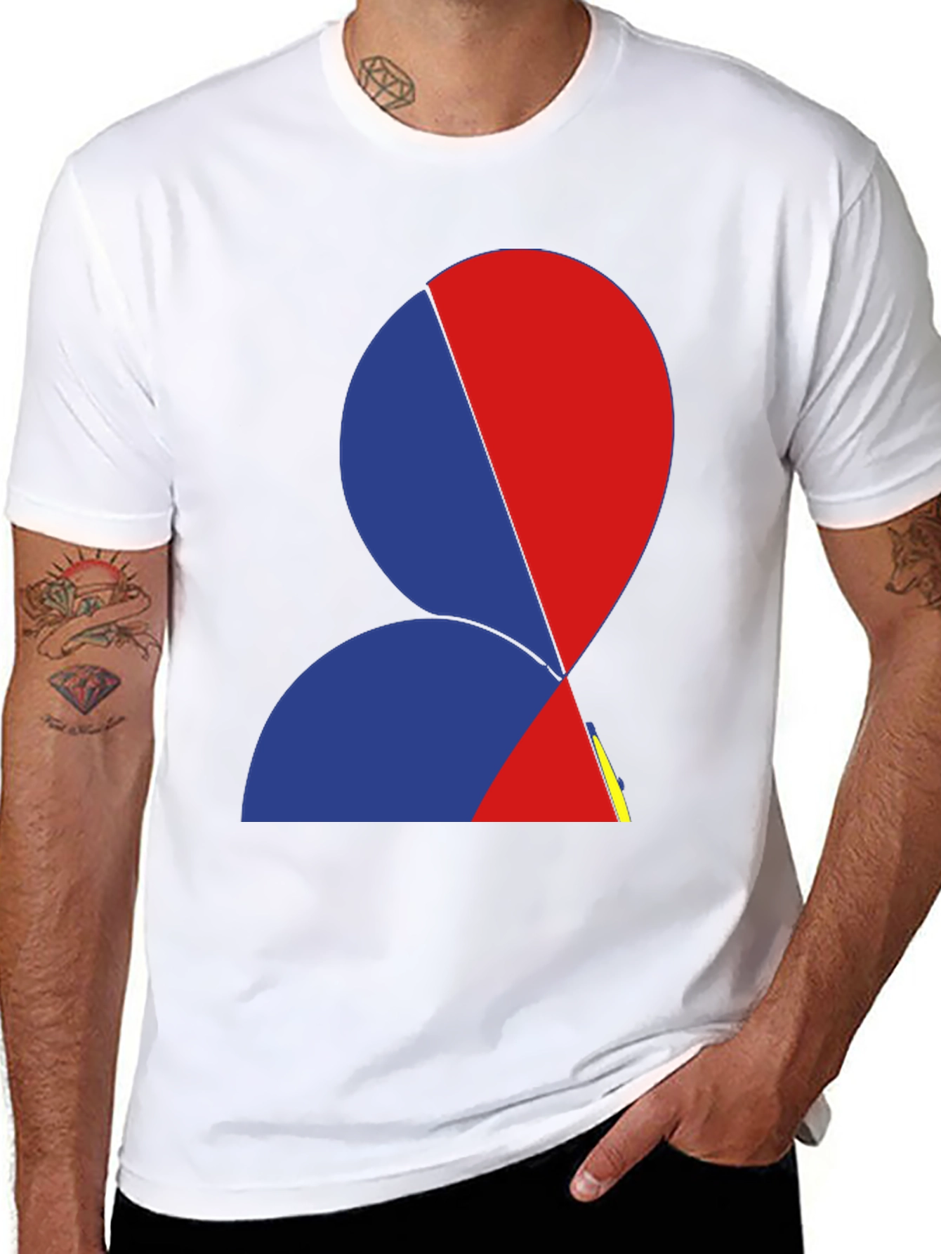 Abstract Face Graphic Tee - Modern Art T-Shirt