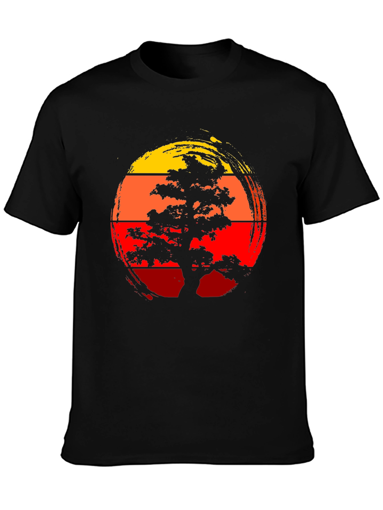 Bonsai Tree Sunset Graphic Tee