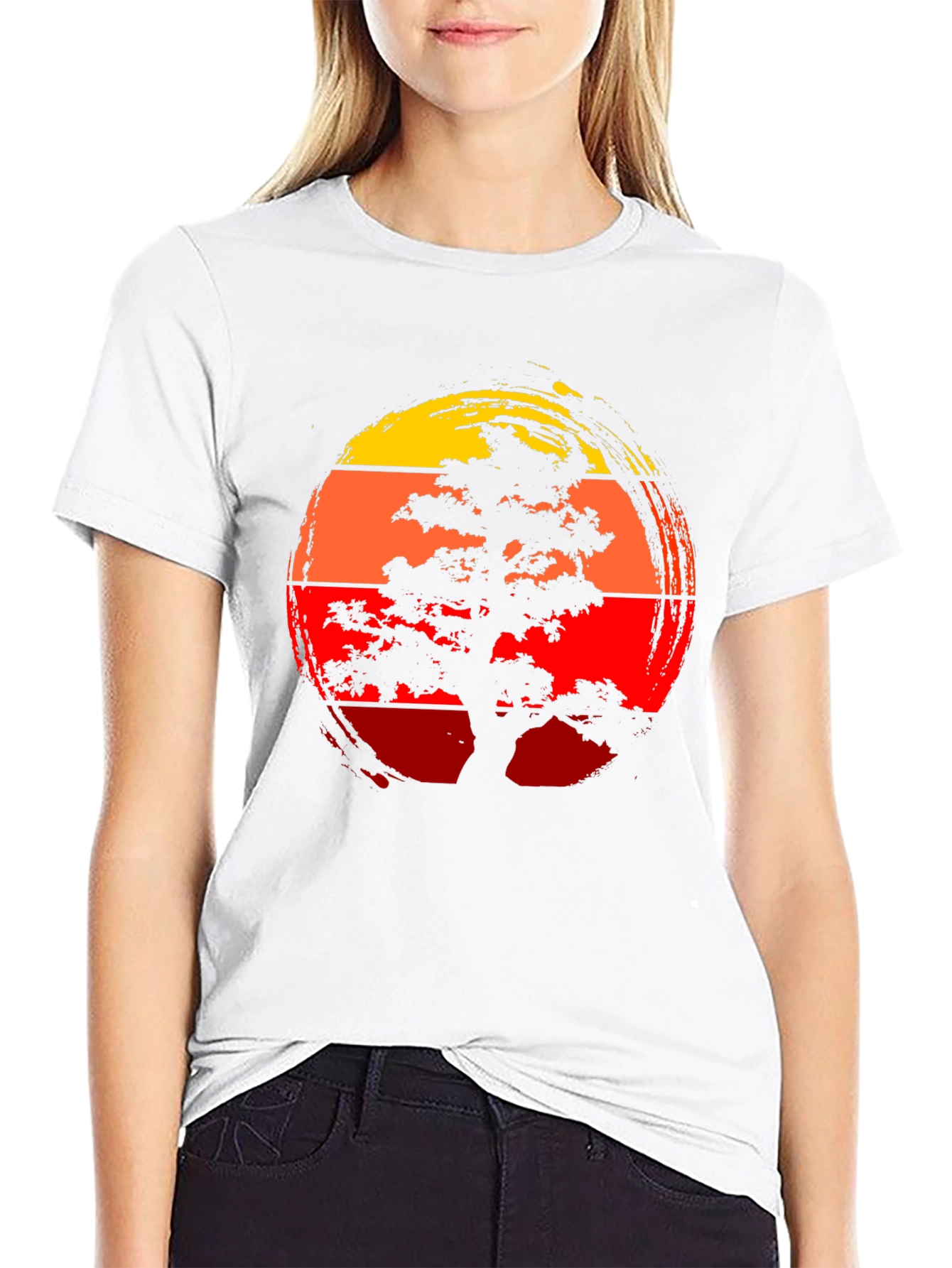 Bonsai Tree Sunset Graphic Tee