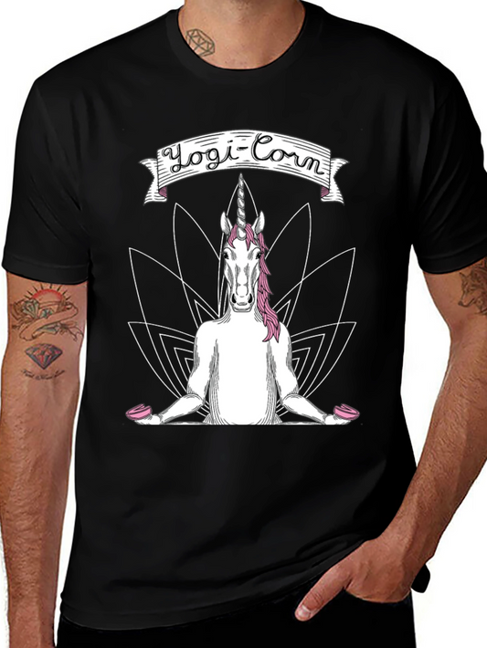 Yogi-Corn T-Shirt - Meditating Unicorn Graphic Tee