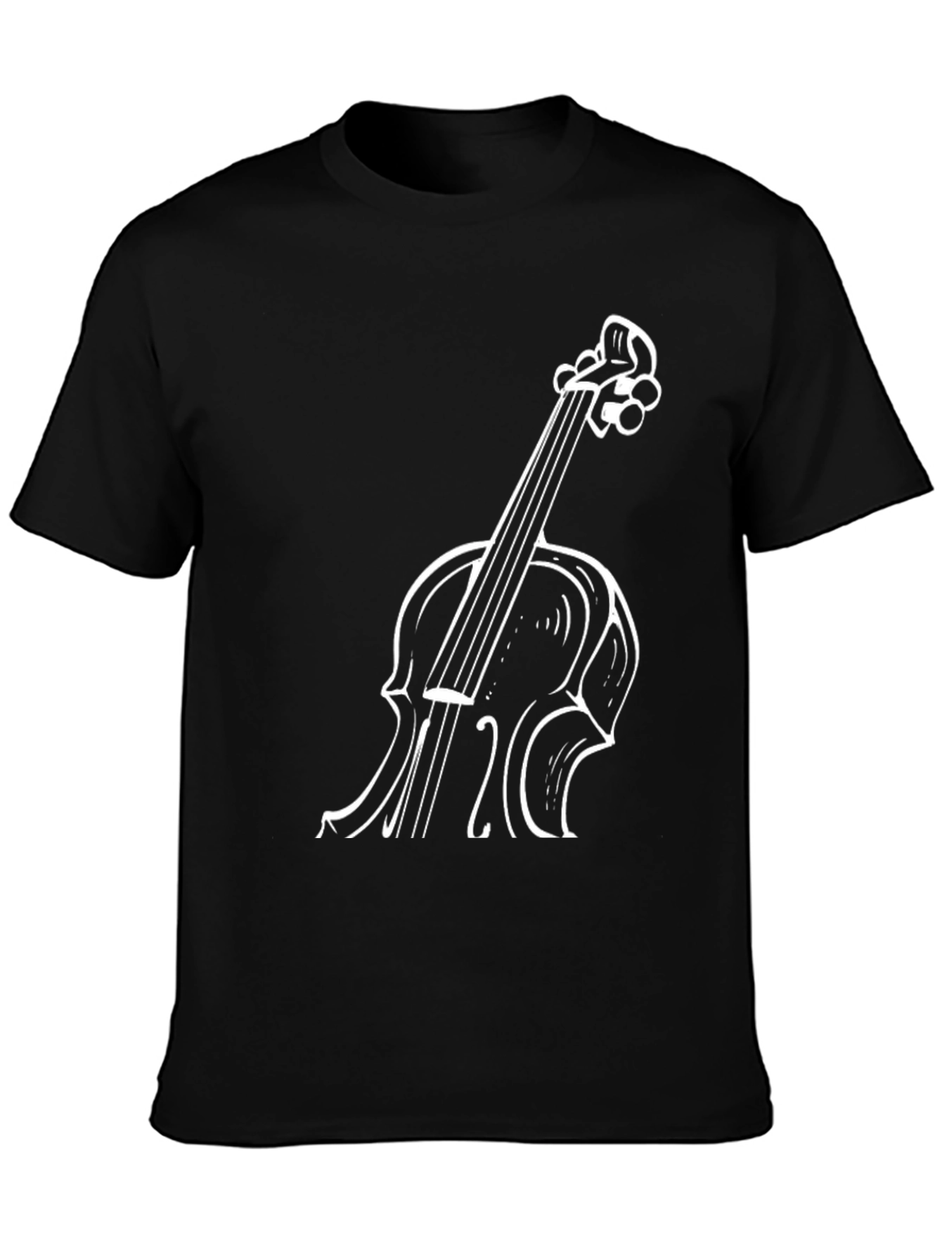 Violin Graphic Tee - Musicians Black T-Shirt