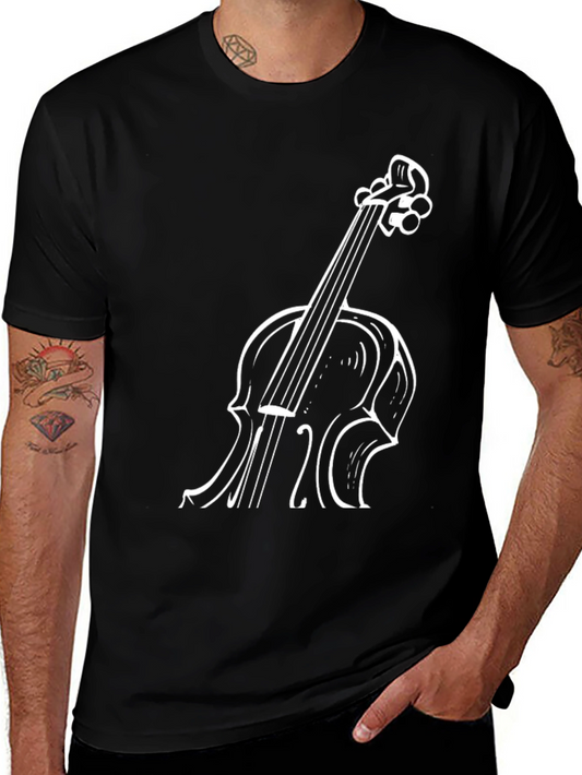 Violin Graphic Tee - Musicians Black T-Shirt