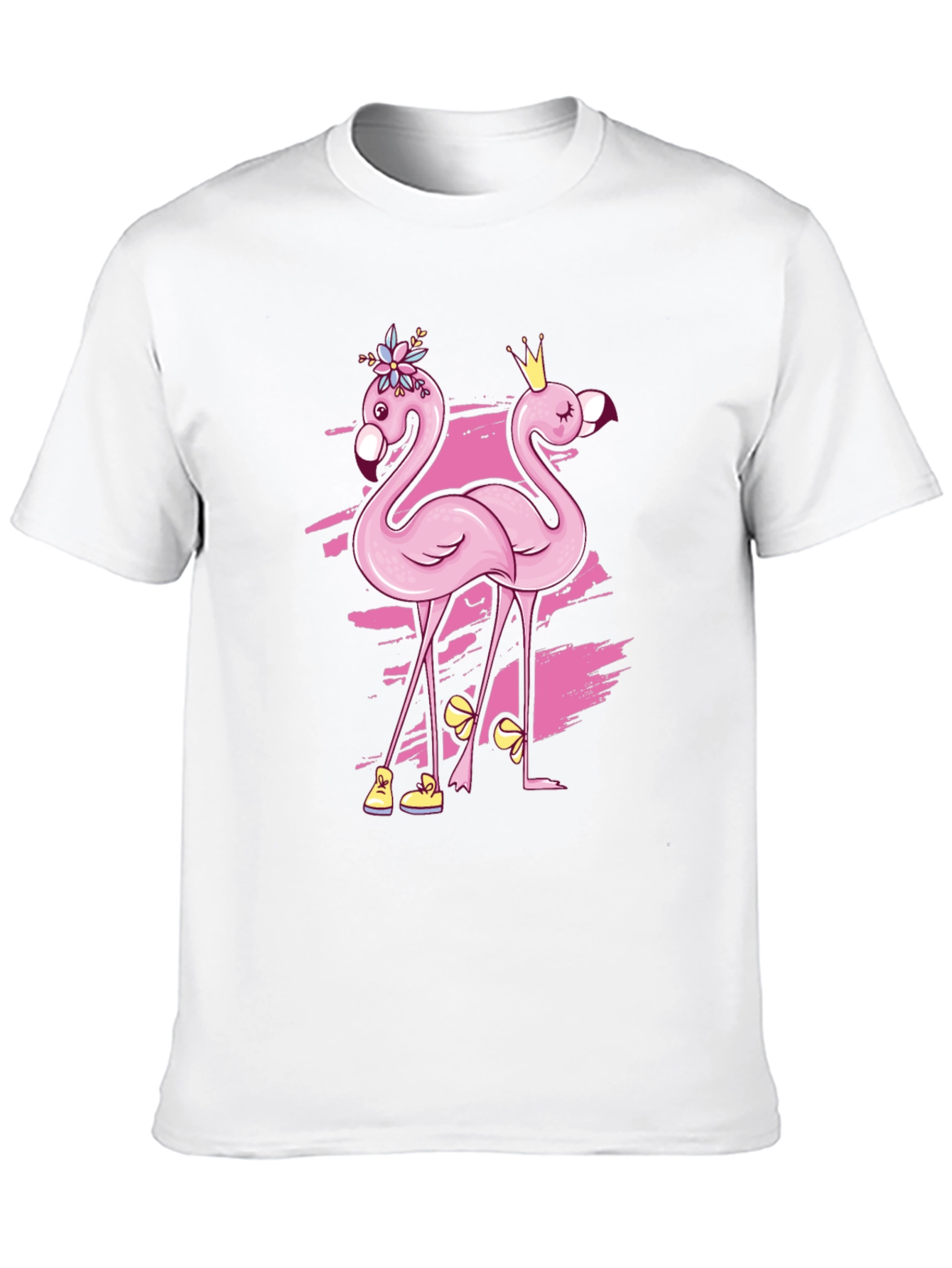 Funny Flamingo Black T-Shirt