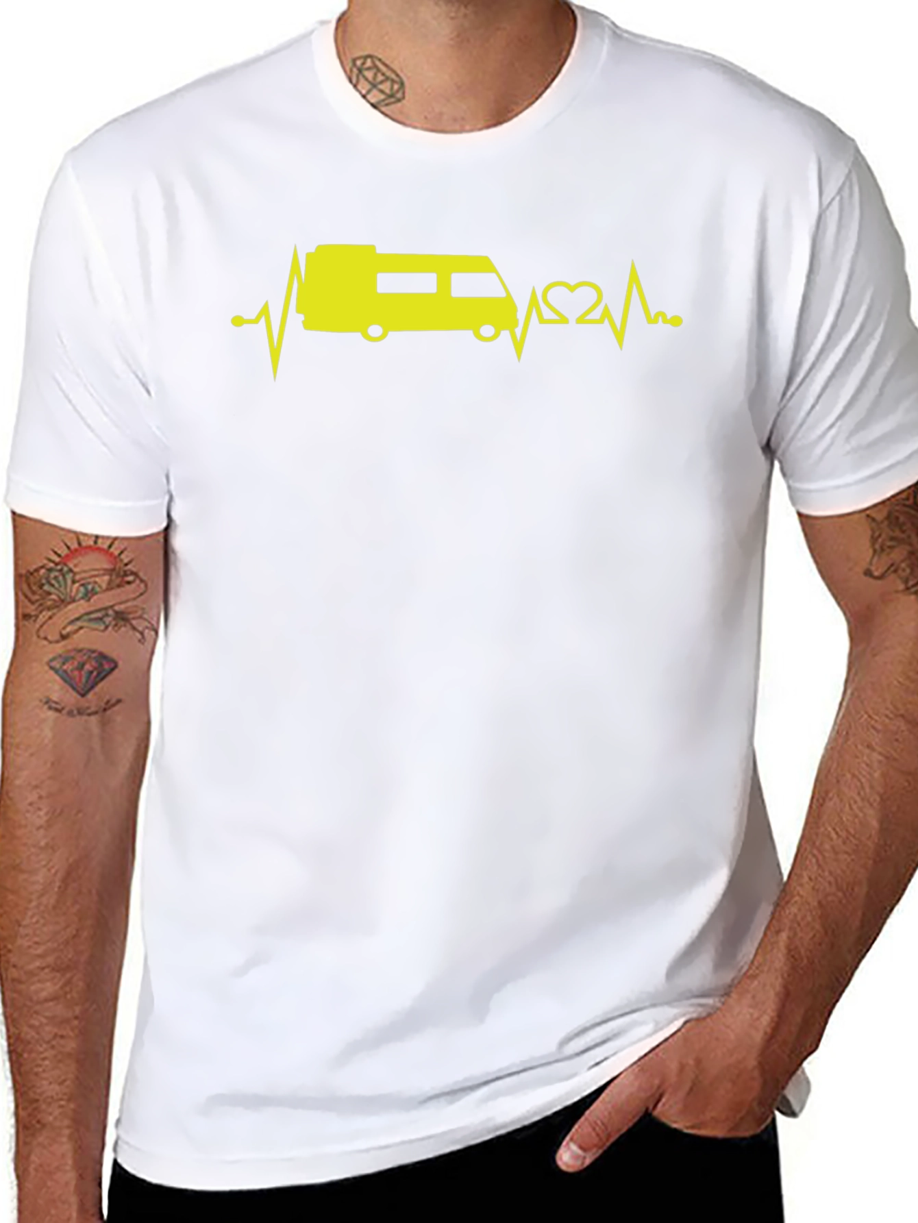 RV Heartbeat T-Shirt - Black Graphic Tee