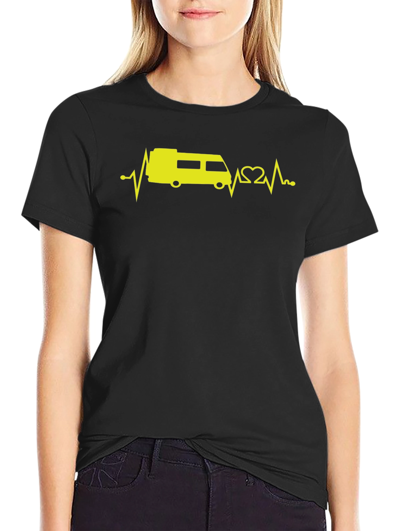 RV Heartbeat T-Shirt - Black Graphic Tee