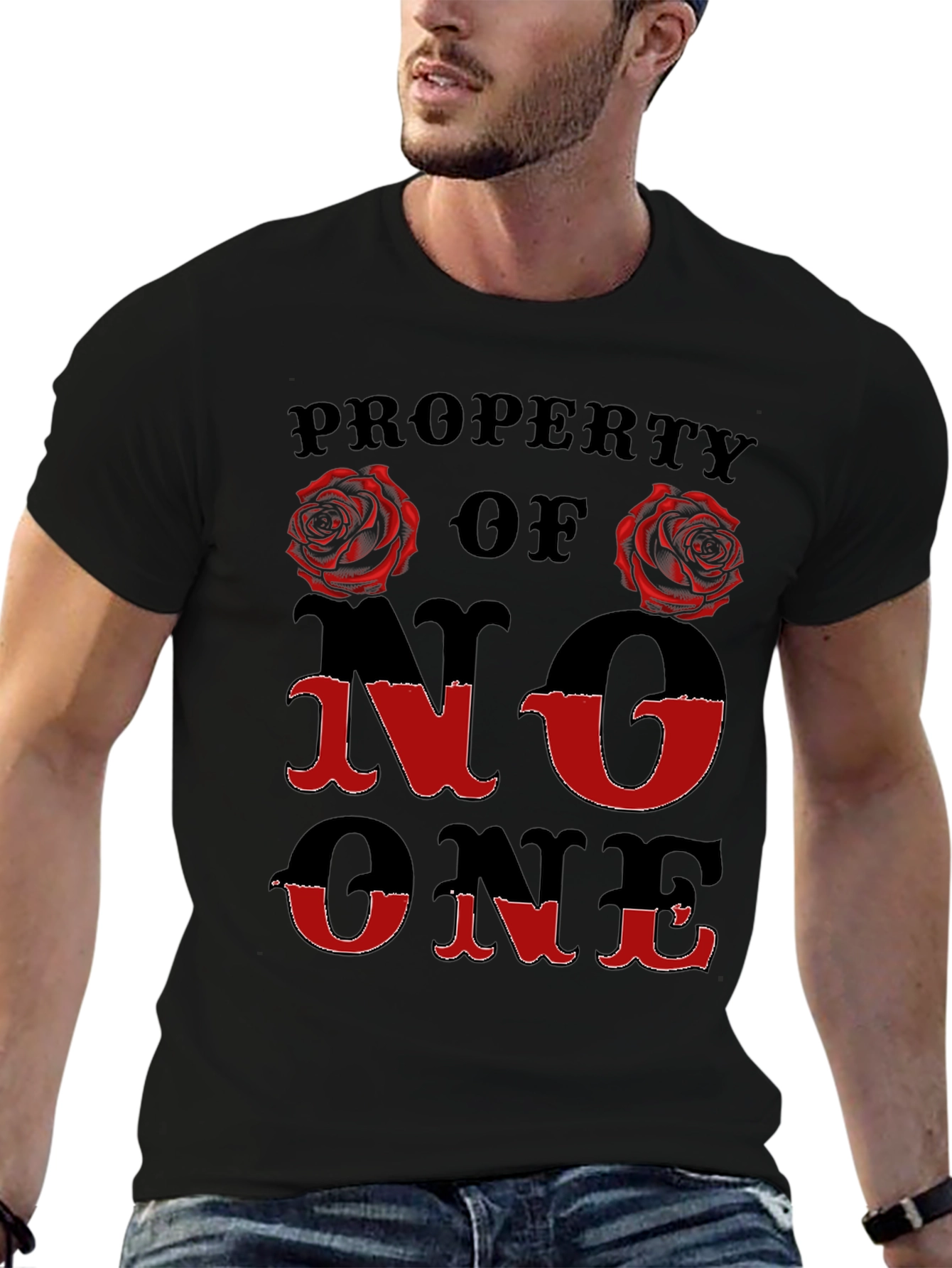 Property Of No One Rose Graphic T-Shirt