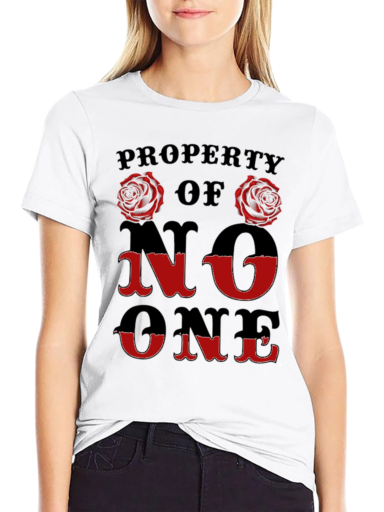 Property Of No One Rose Graphic T-Shirt