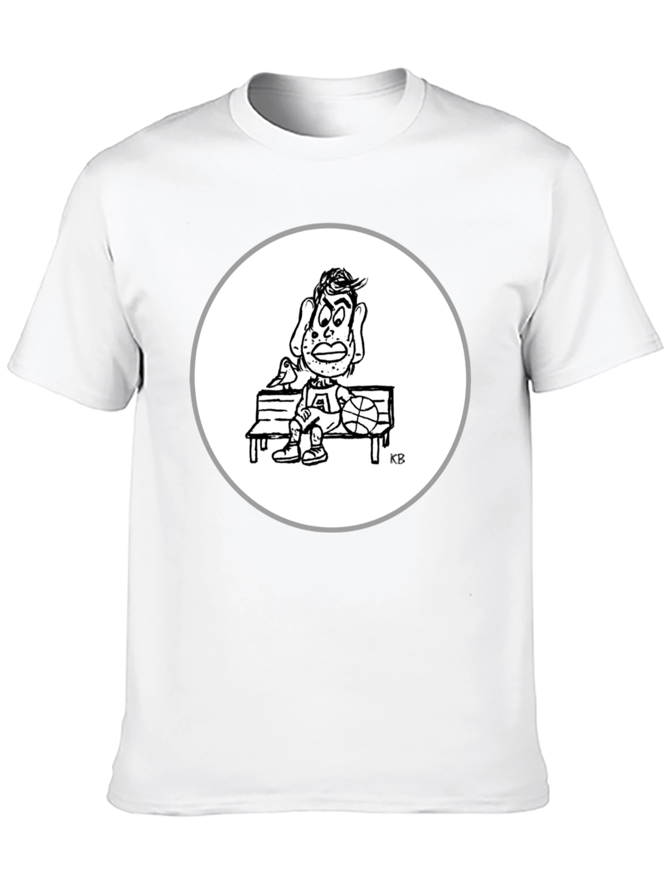 Cartoon Basketball Player Graphic Tee