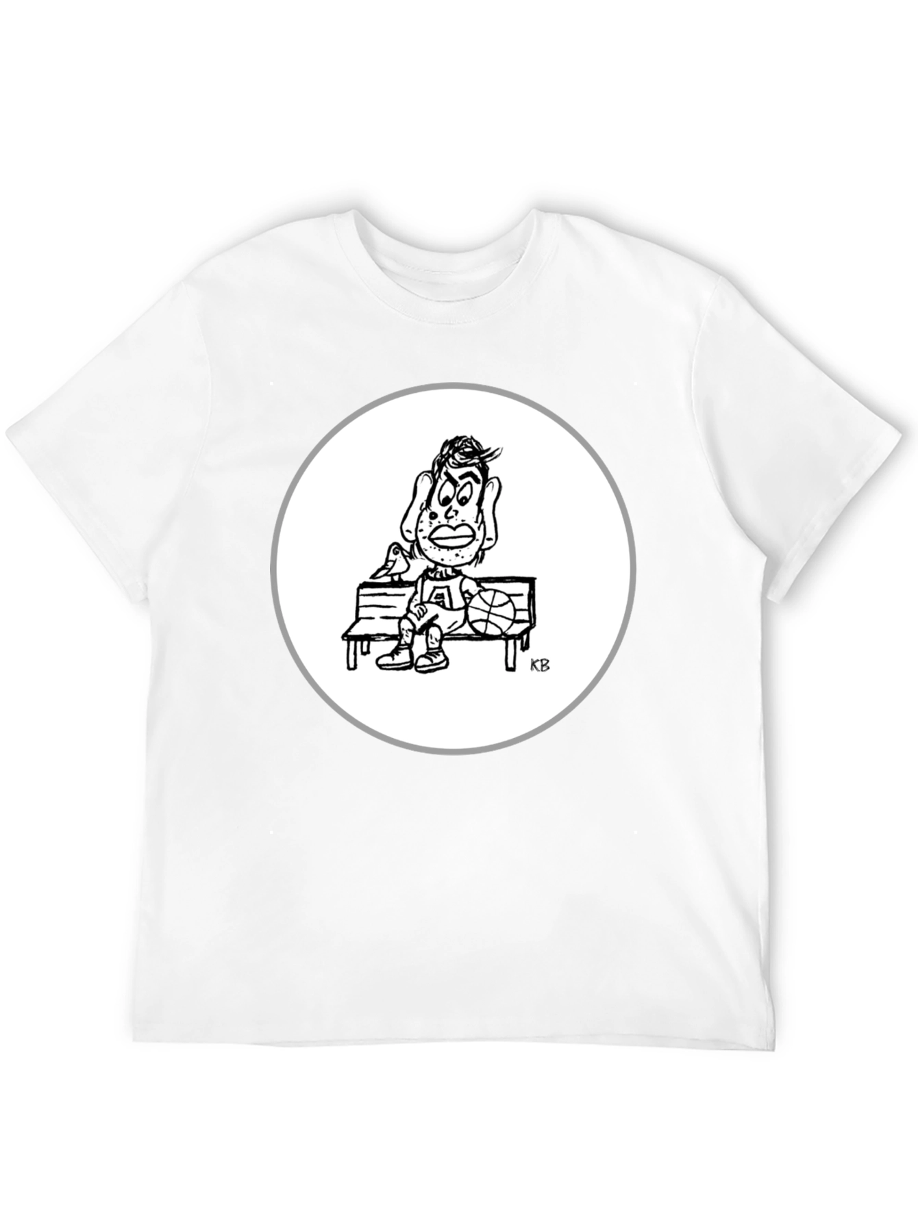 Cartoon Basketball Player Graphic Tee