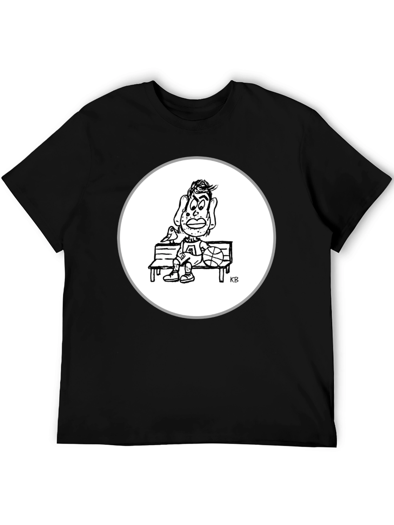 Cartoon Basketball Player Graphic Tee