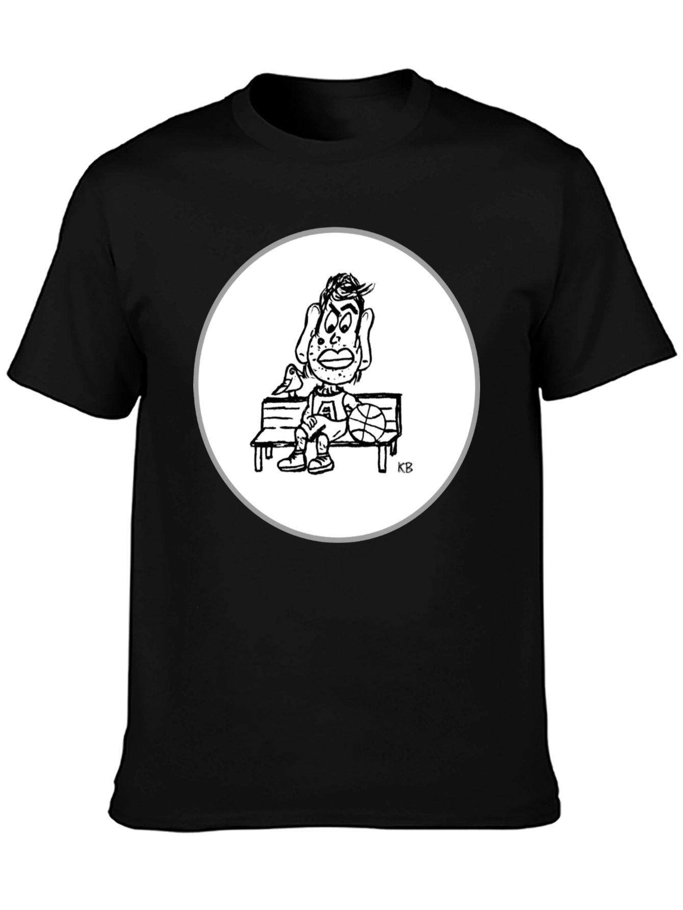 Cartoon Basketball Player Graphic Tee