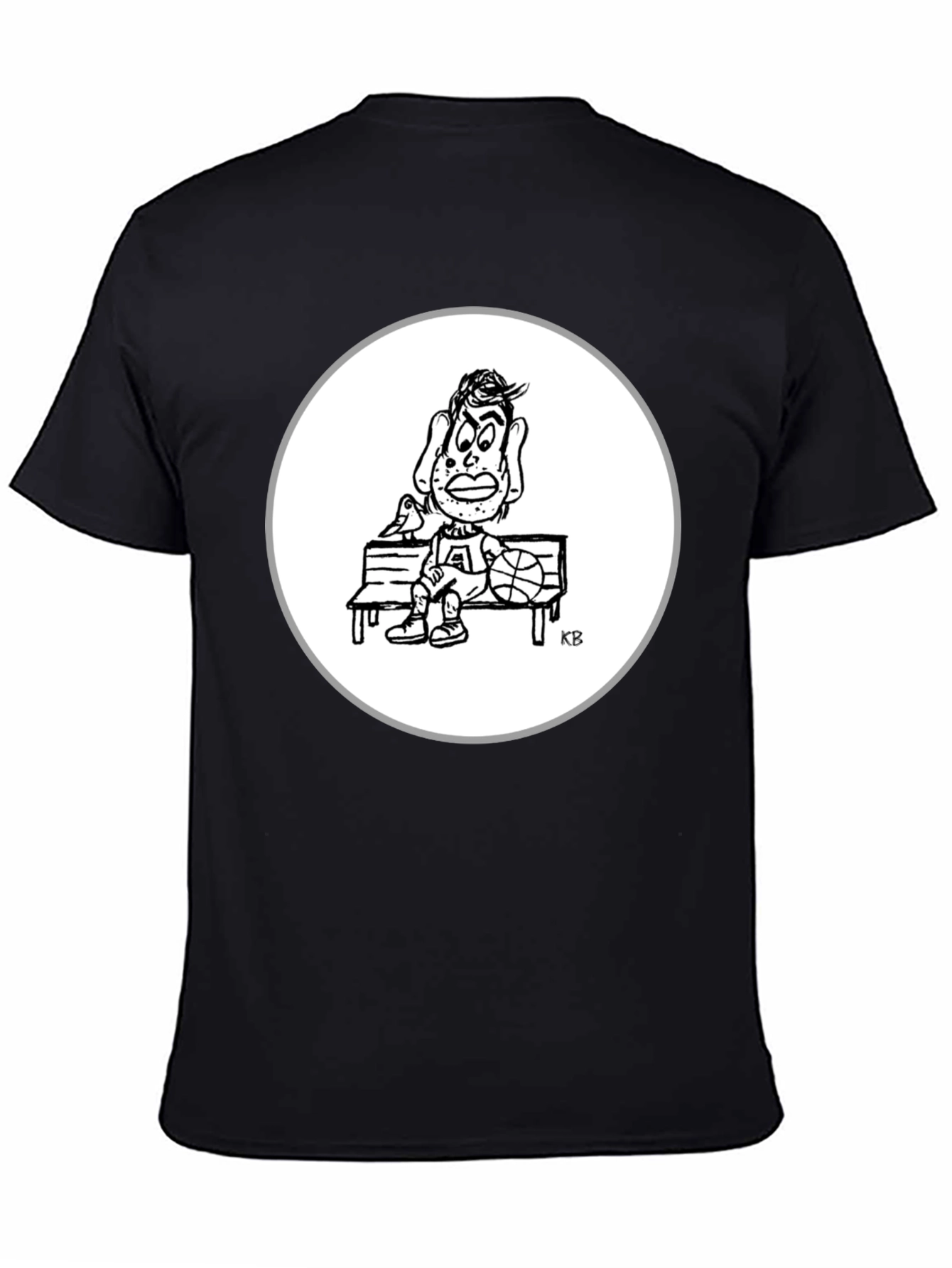 Cartoon Basketball Player Graphic Tee