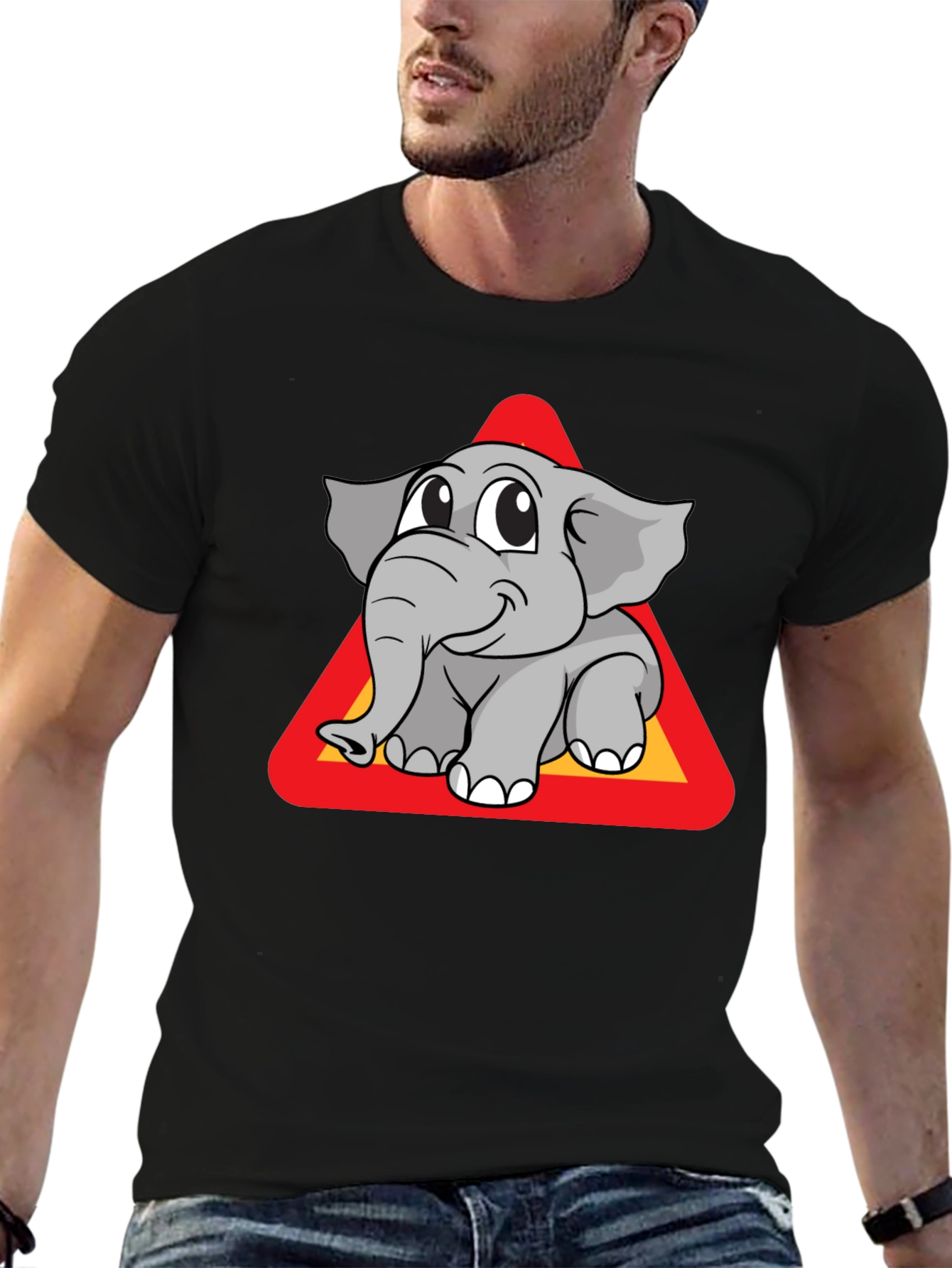 Cute Elephant Warning Sign T-Shirt