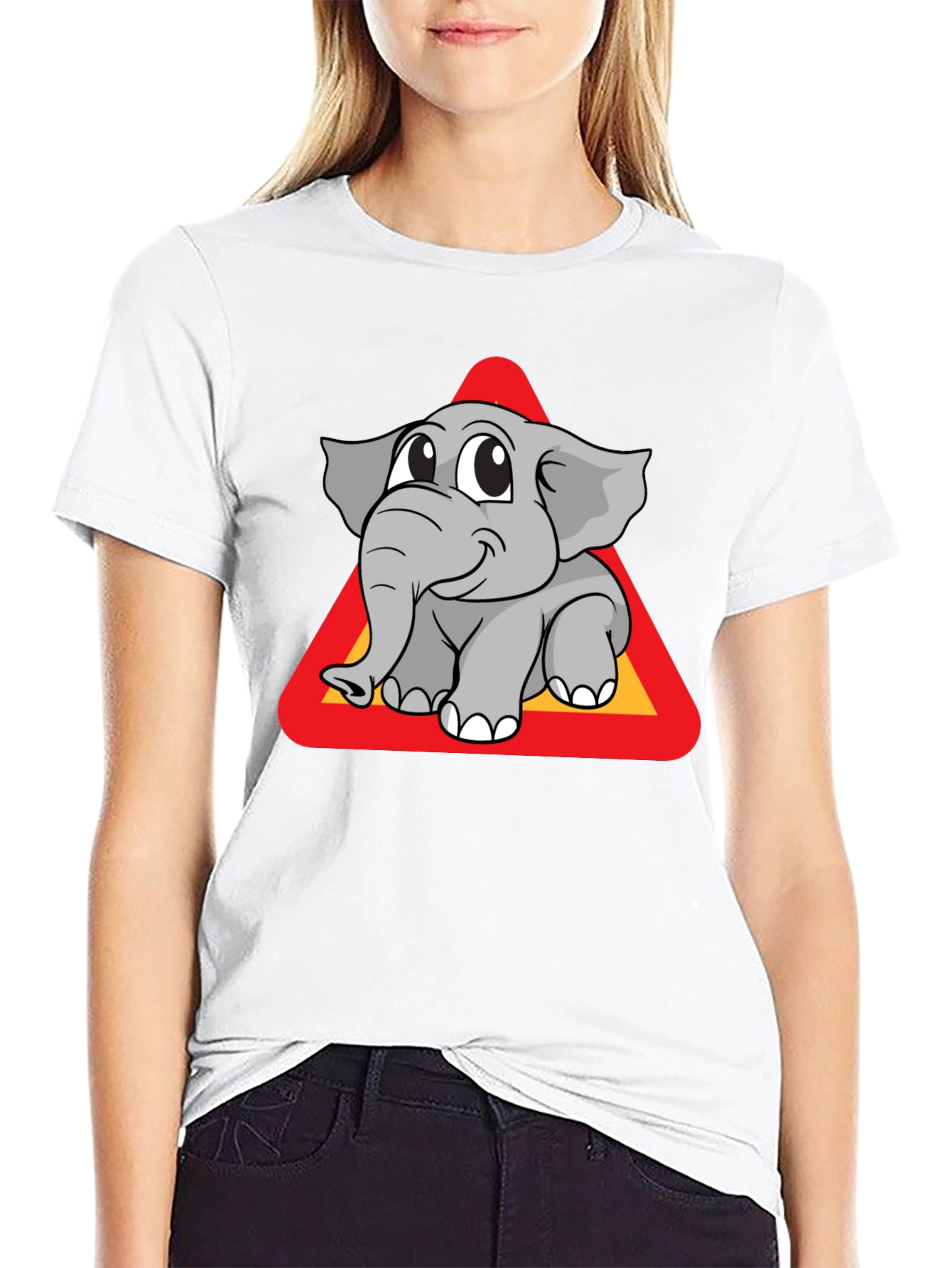 Cute Elephant Warning Sign T-Shirt