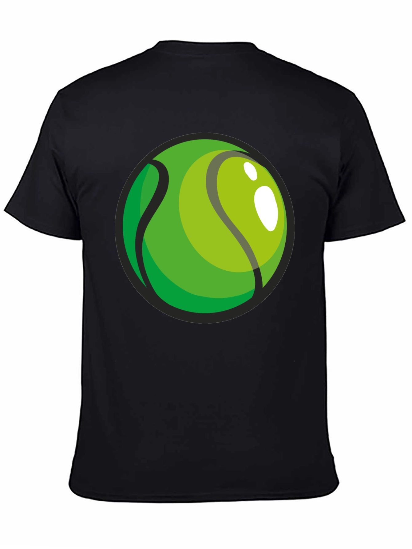 Tennis Ball Graphic Black T-Shirt