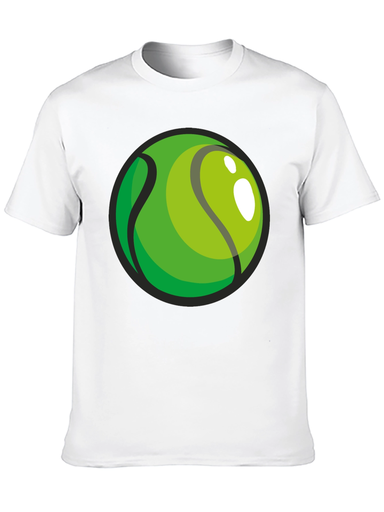 Tennis Ball Graphic Black T-Shirt