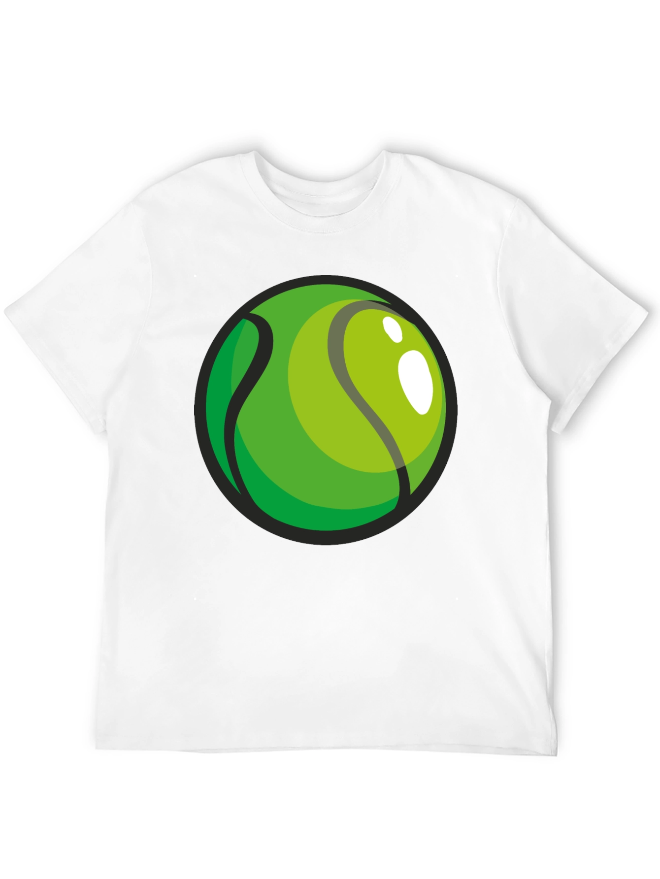 Tennis Ball Graphic Black T-Shirt
