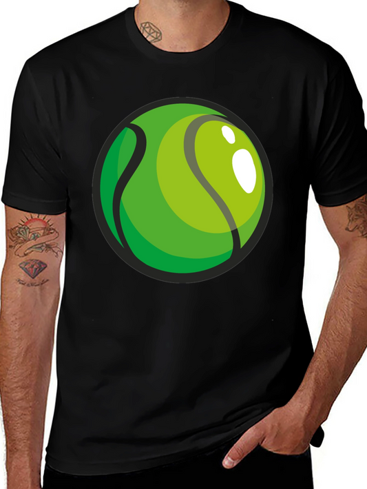 Tennis Ball Graphic Black T-Shirt
