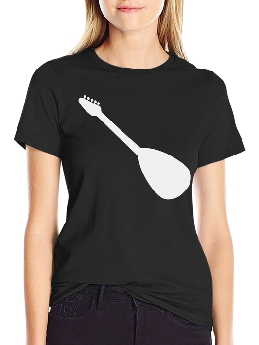 Guitar Silhouette Graphic Tee - Black