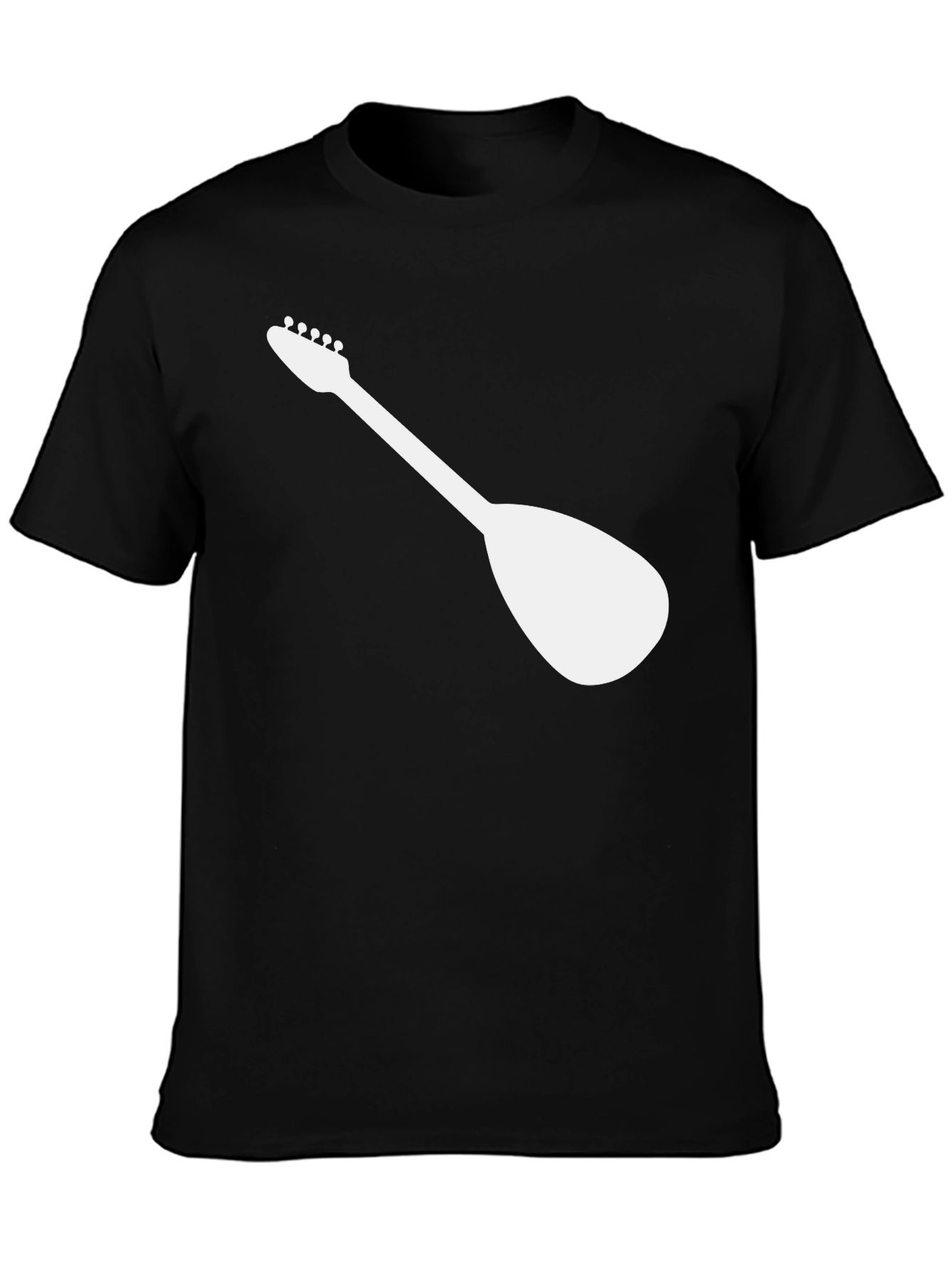 Guitar Silhouette Graphic Tee - Black
