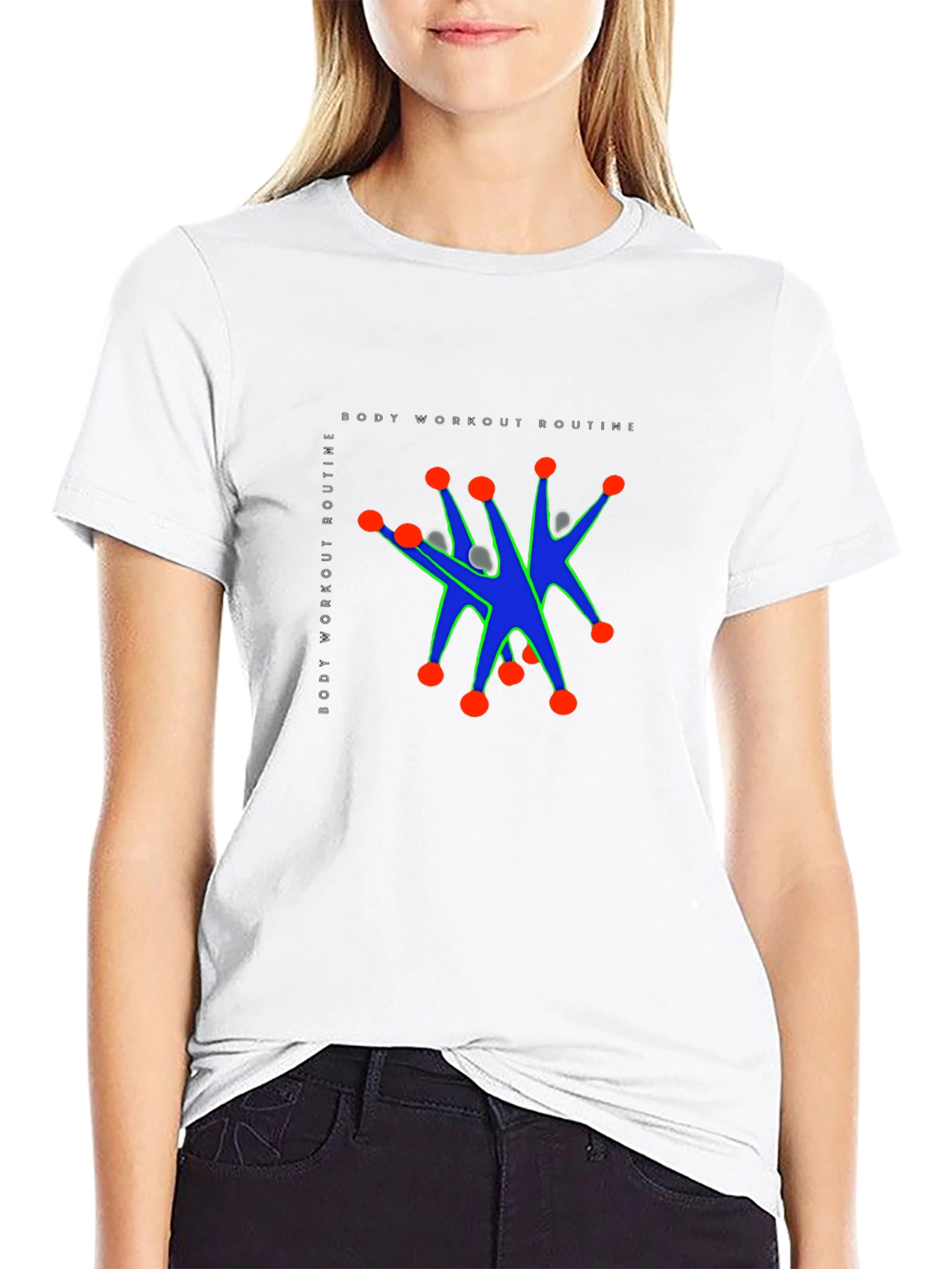 Mens Black Graphic Tee - Workout Routine Design
