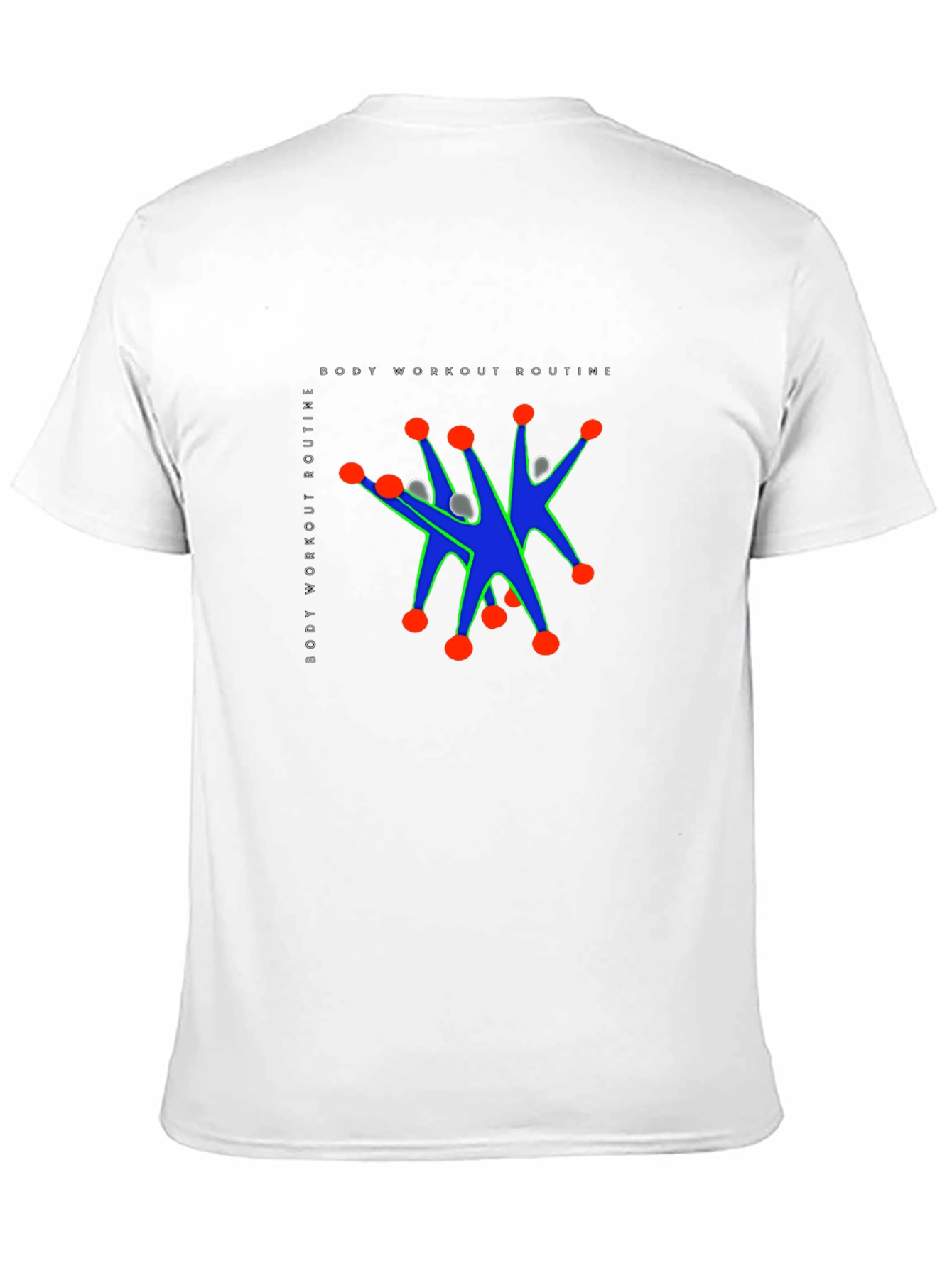 Mens Black Graphic Tee - Workout Routine Design