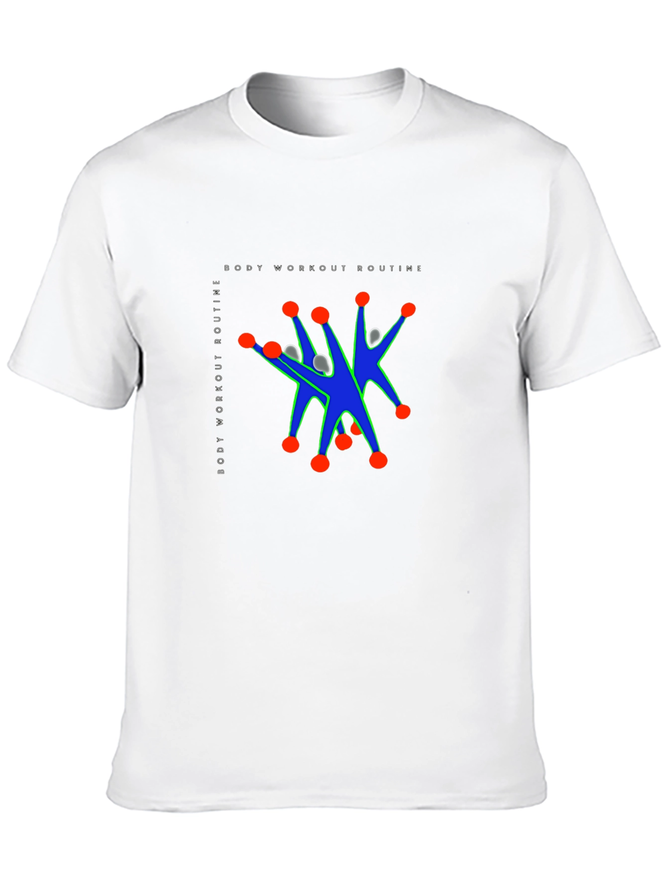 Mens Black Graphic Tee - Workout Routine Design