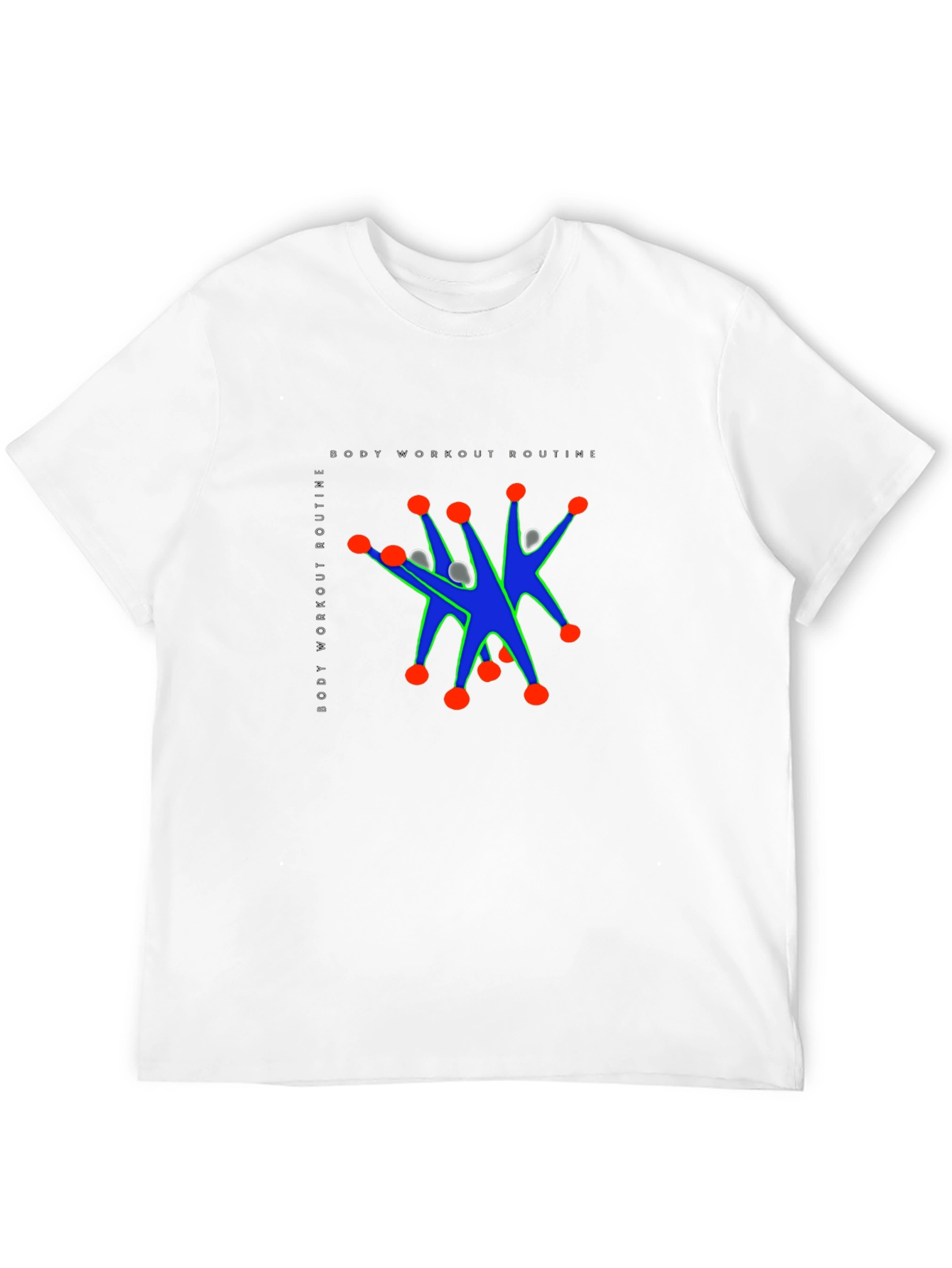 Mens Black Graphic Tee - Workout Routine Design