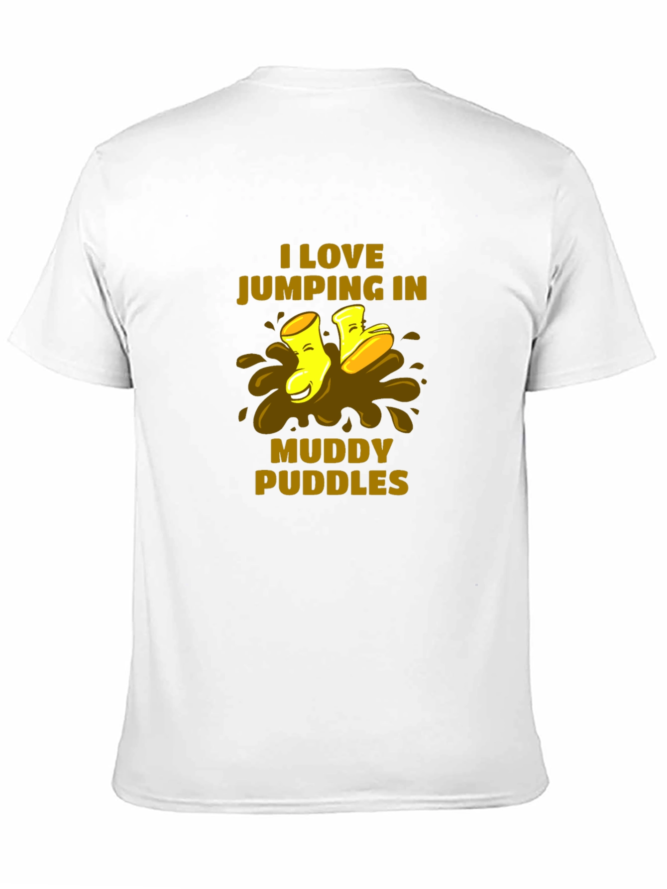 I Love Jumping in Muddy Puddles Black T-Shirt