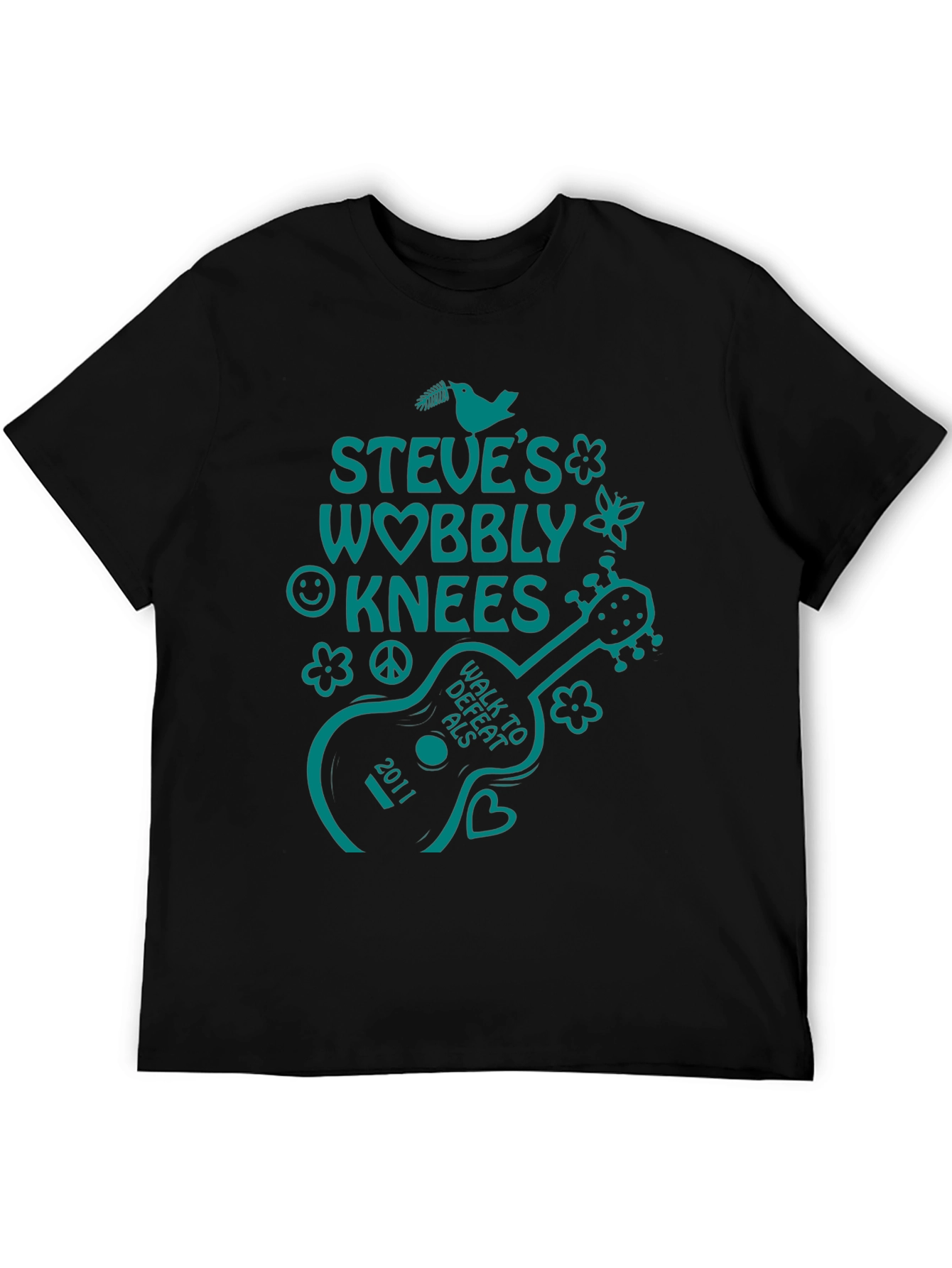 Steves Wobbly Knees ALS Walk T-Shirt