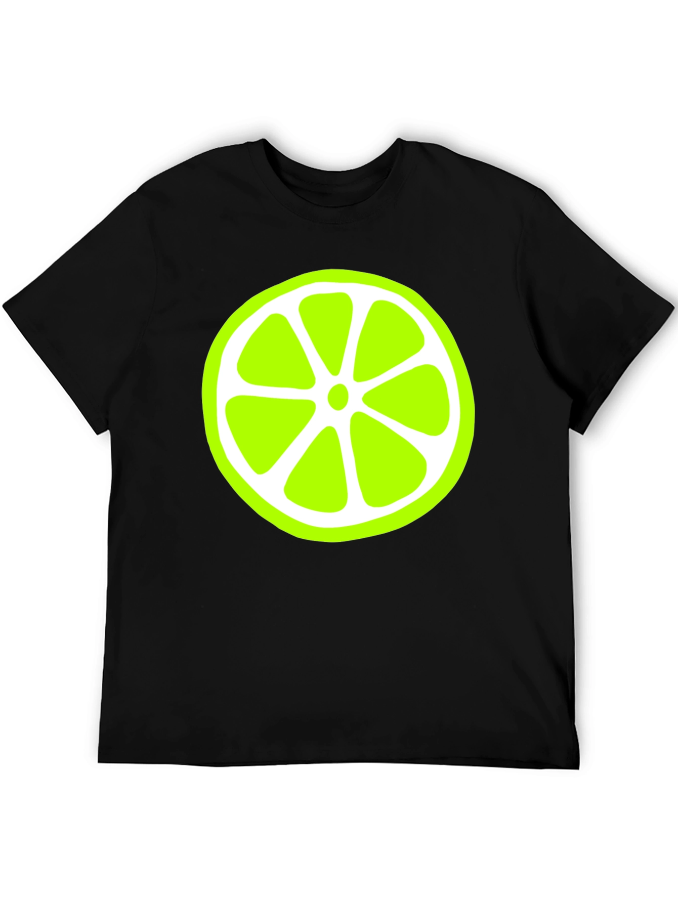 Lime Slice Graphic Black T-Shirt