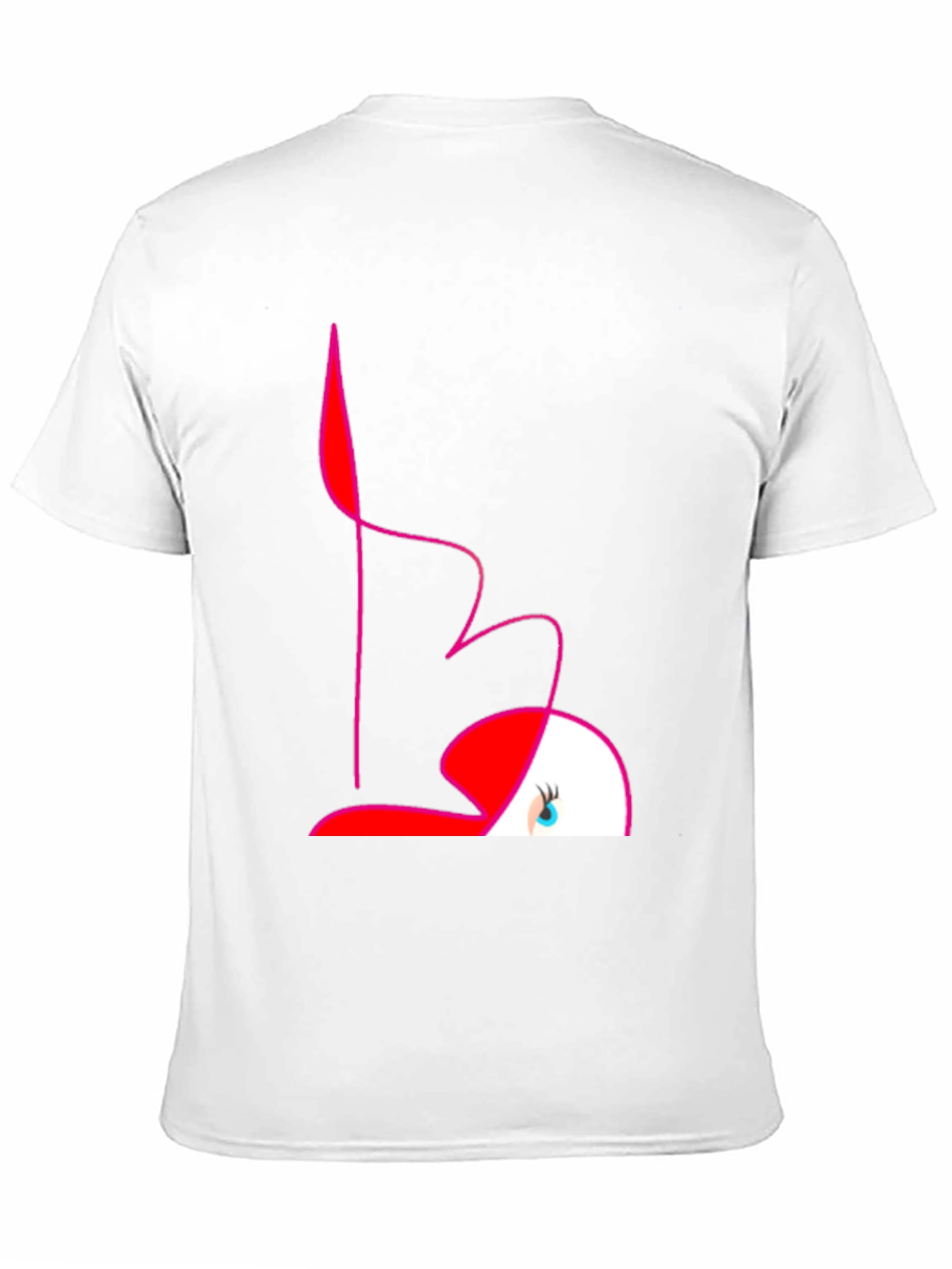 Abstract Flamingo Graphic Tee - Black