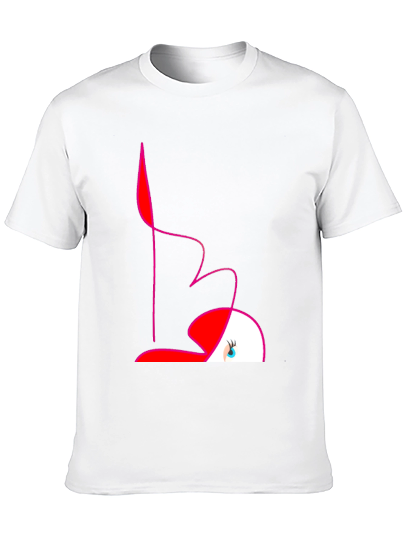 Abstract Flamingo Graphic Tee - Black