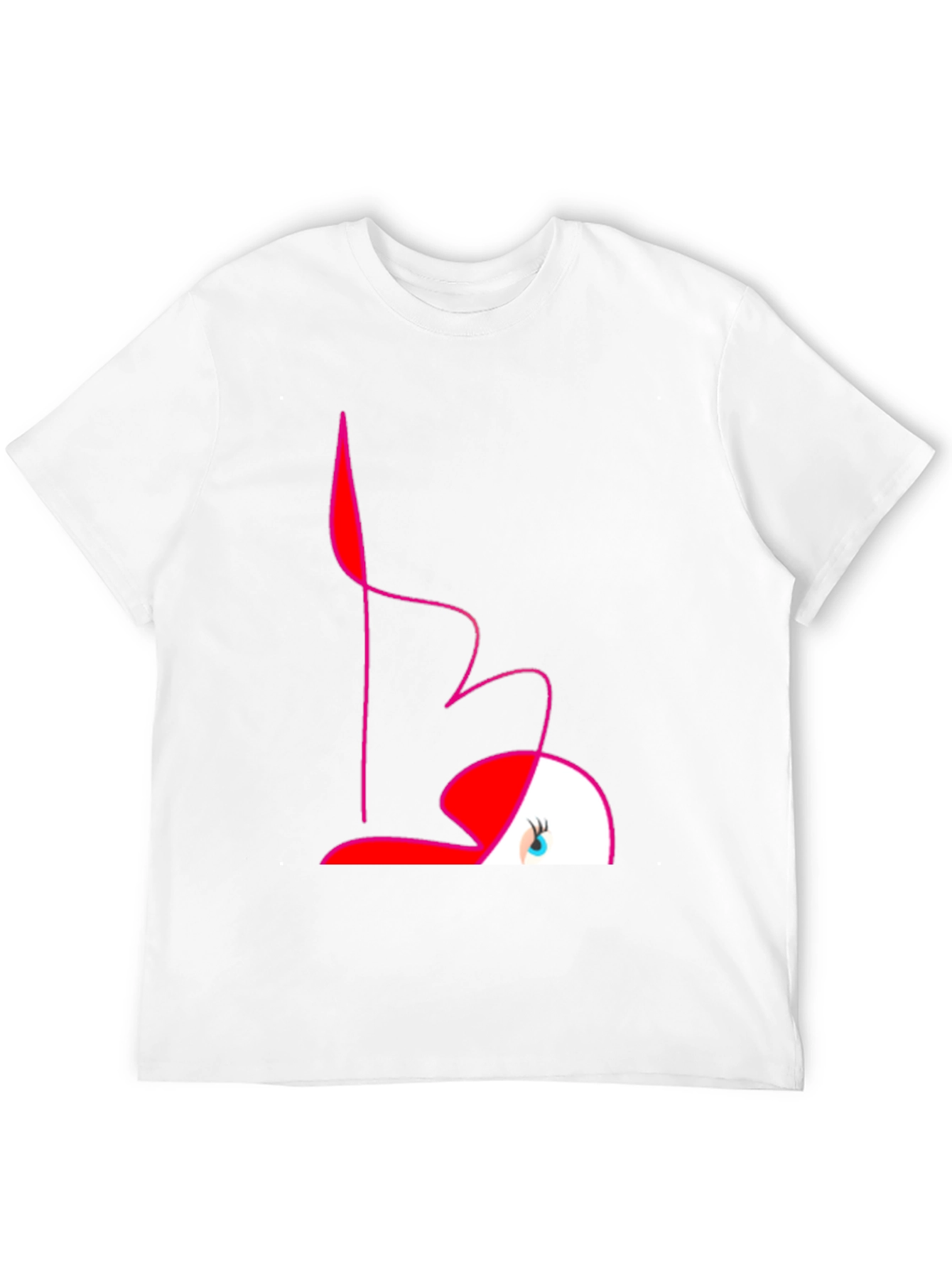 Abstract Flamingo Graphic Tee - Black