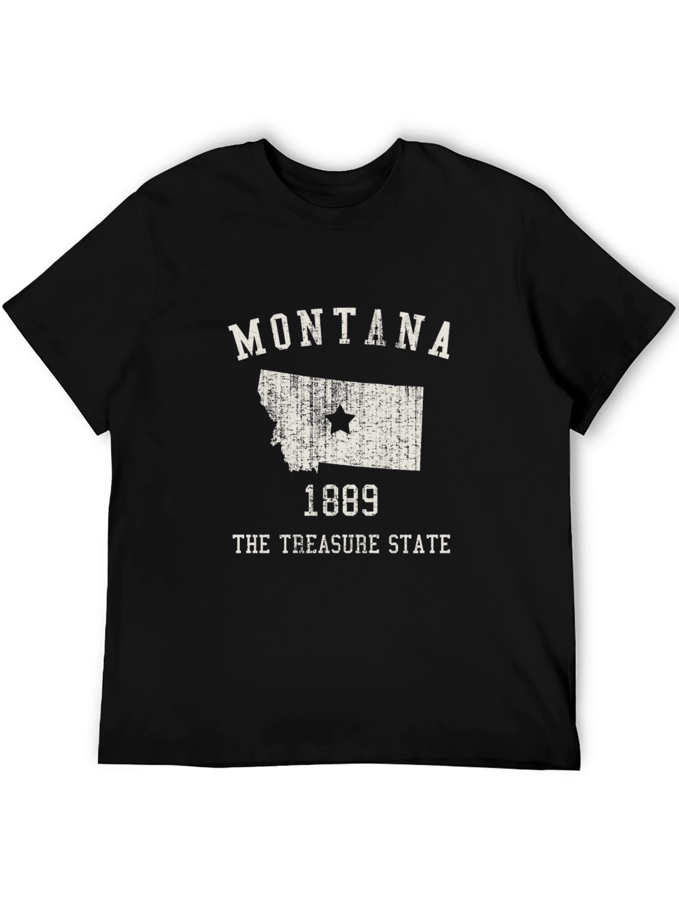 Montana Treasure State Black Graphic T-Shirt