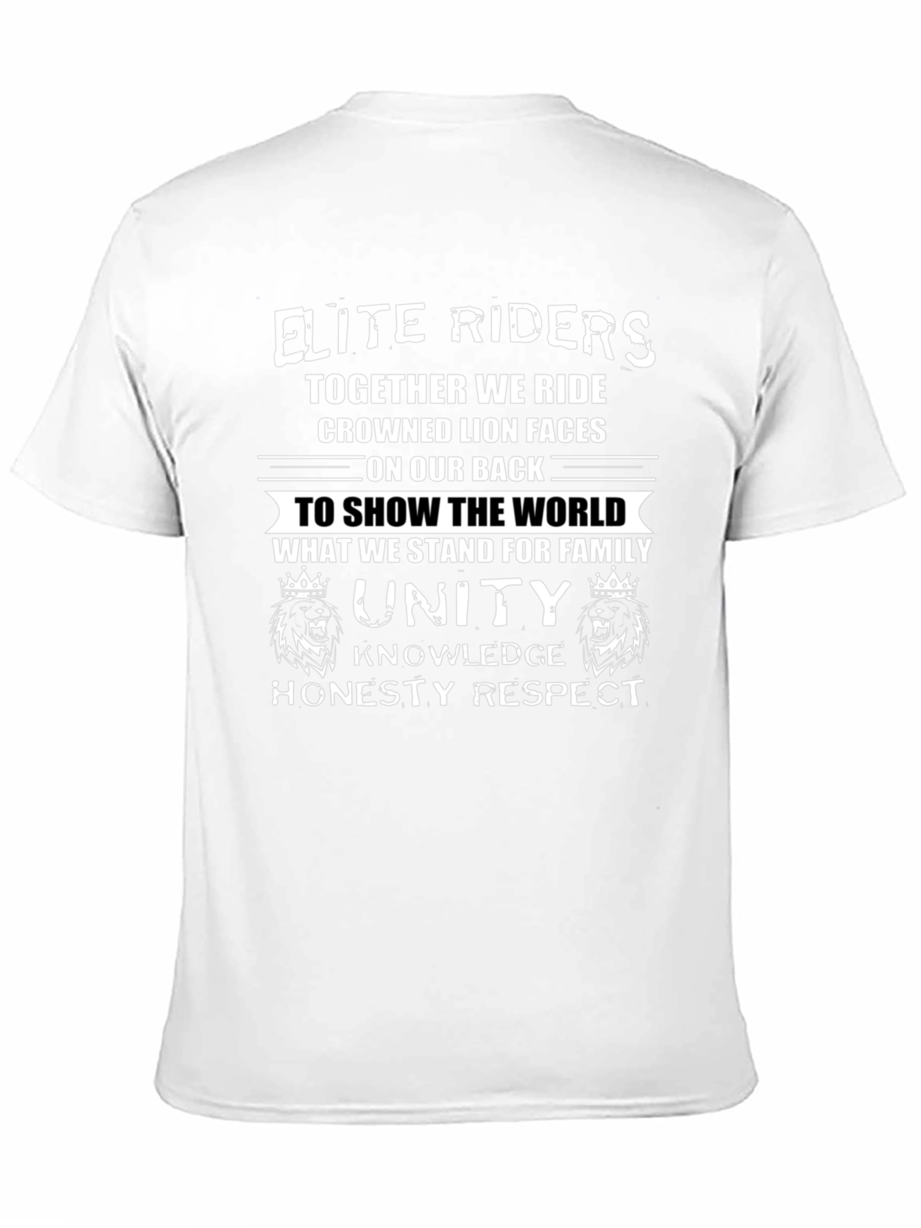 Elite Riders Graphic T-Shirt - Crowned Lion Design