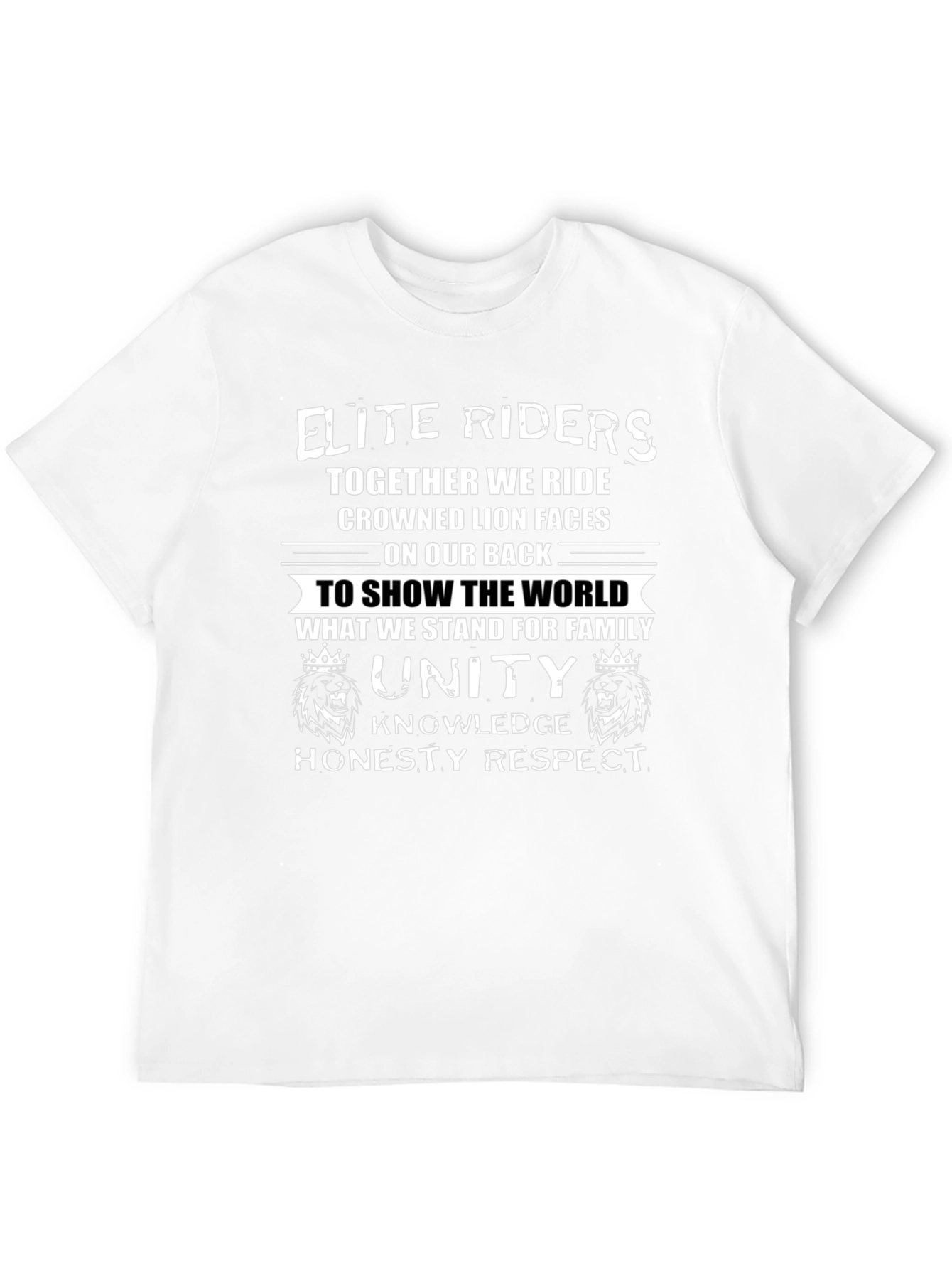 Elite Riders Graphic T-Shirt - Crowned Lion Design