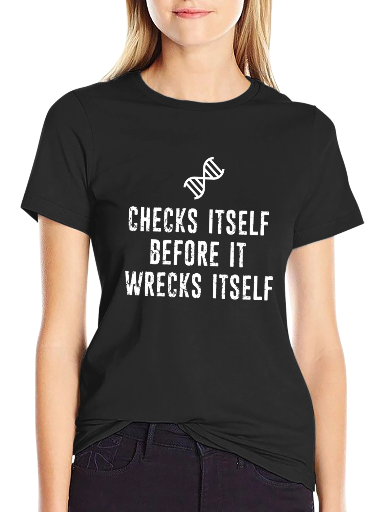 Checks Itself DNA Graphic T-Shirt
