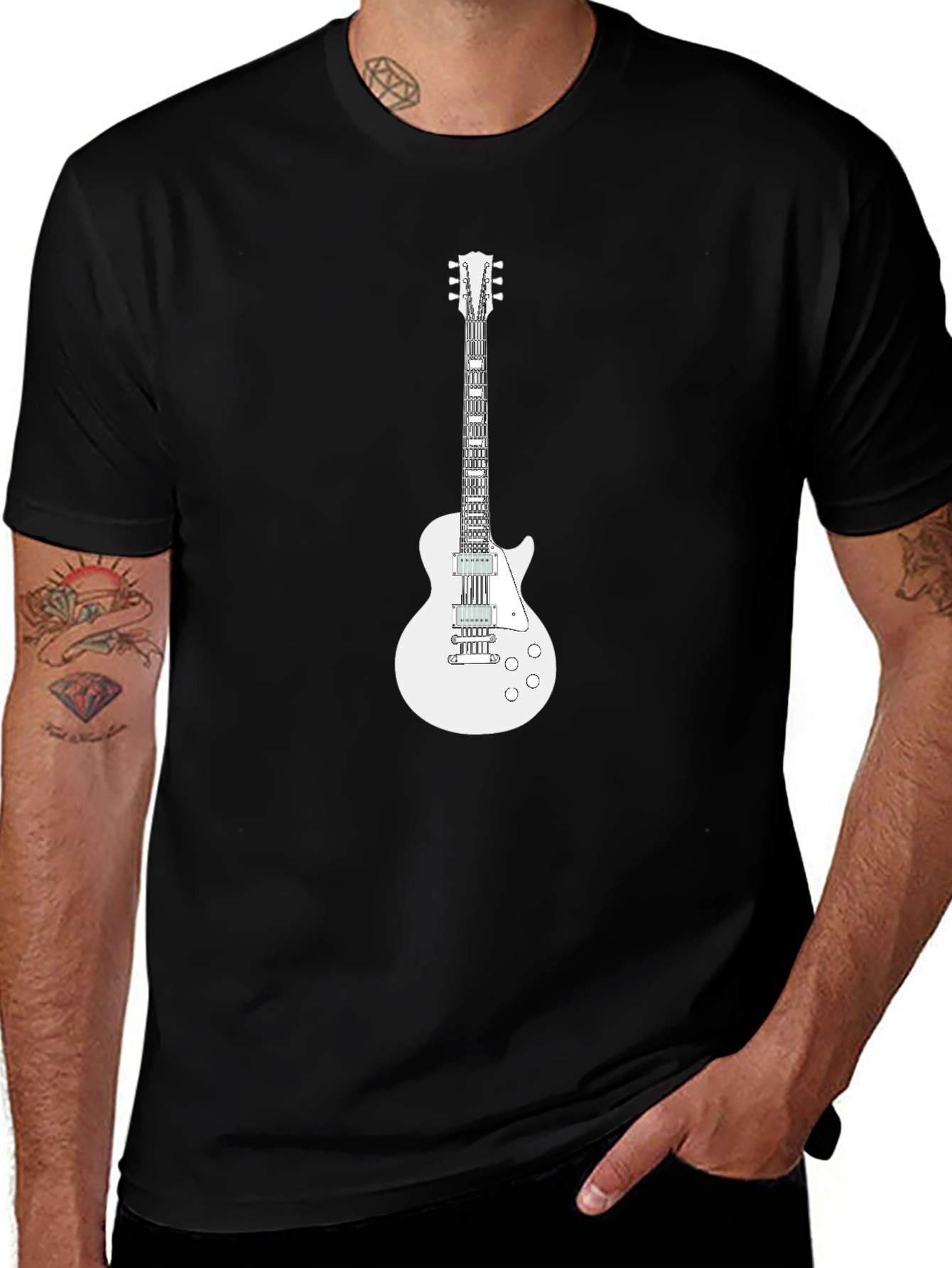 Guitar Graphic Tee - Classic Rock Style