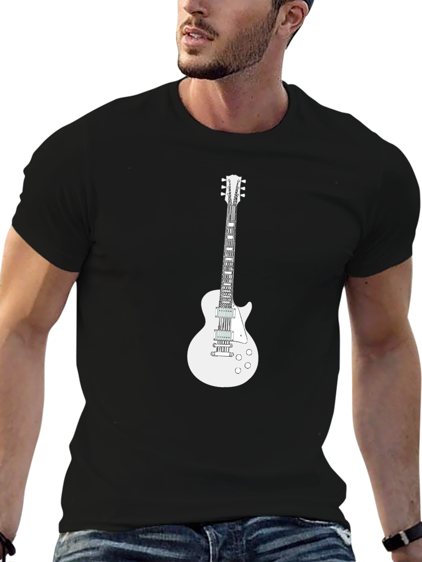 Guitar Graphic Tee - Classic Rock Style