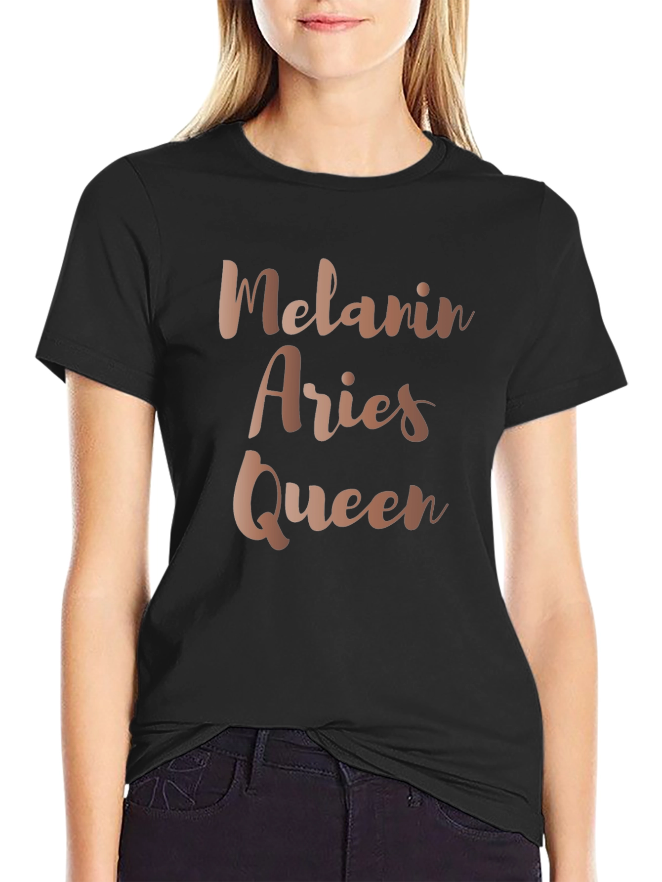Melanin Aries Queen Black T-Shirt