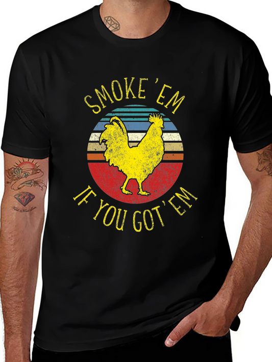 Smoke Em Chicken Graphic T-Shirt