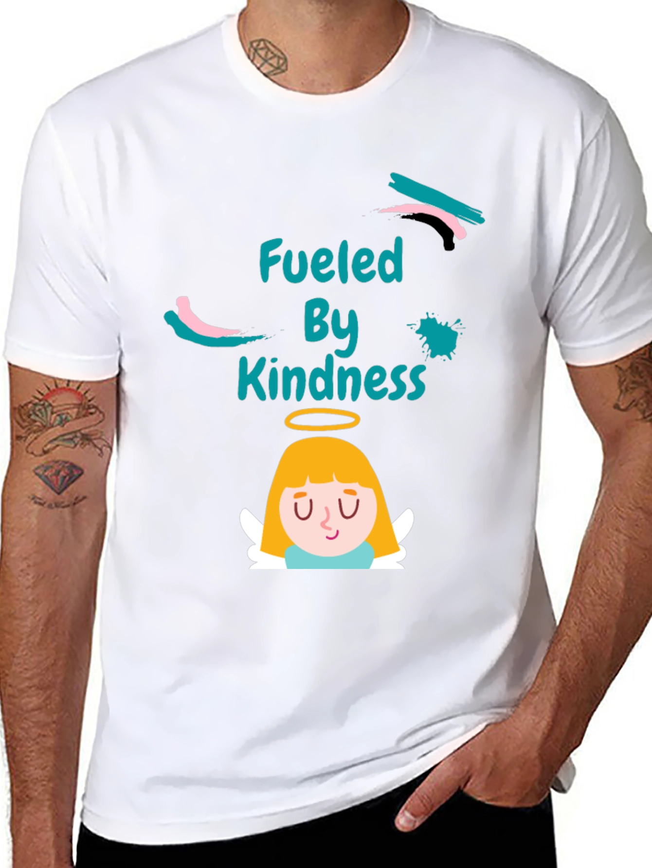 Fueled by Kindness T-Shirt Angel Graphic Tee