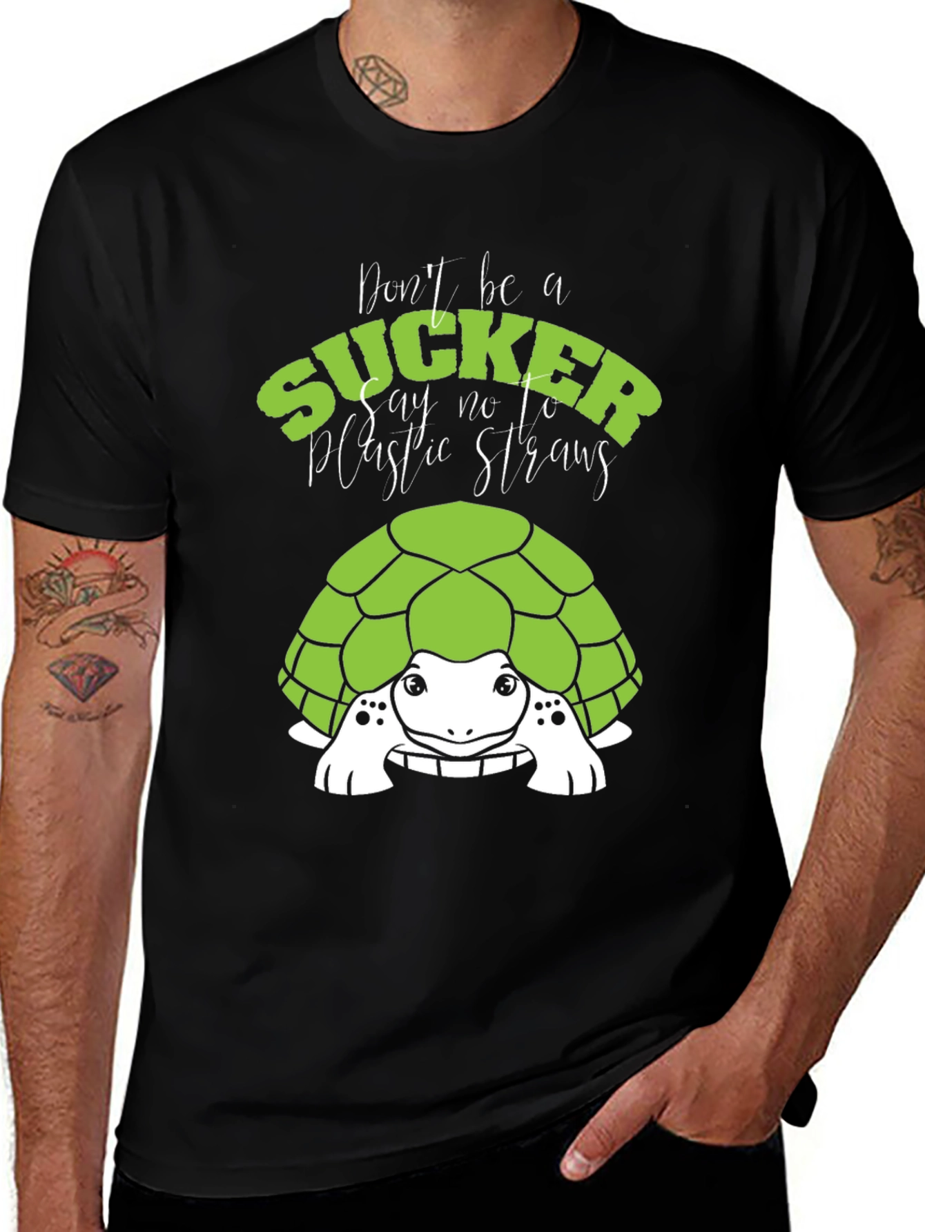 Turtle Say No to Plastic Graphic Tee