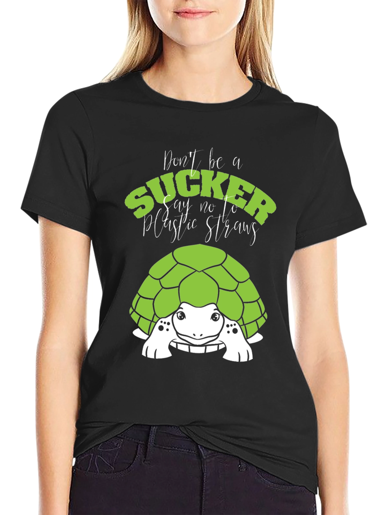 Turtle Say No to Plastic Graphic Tee