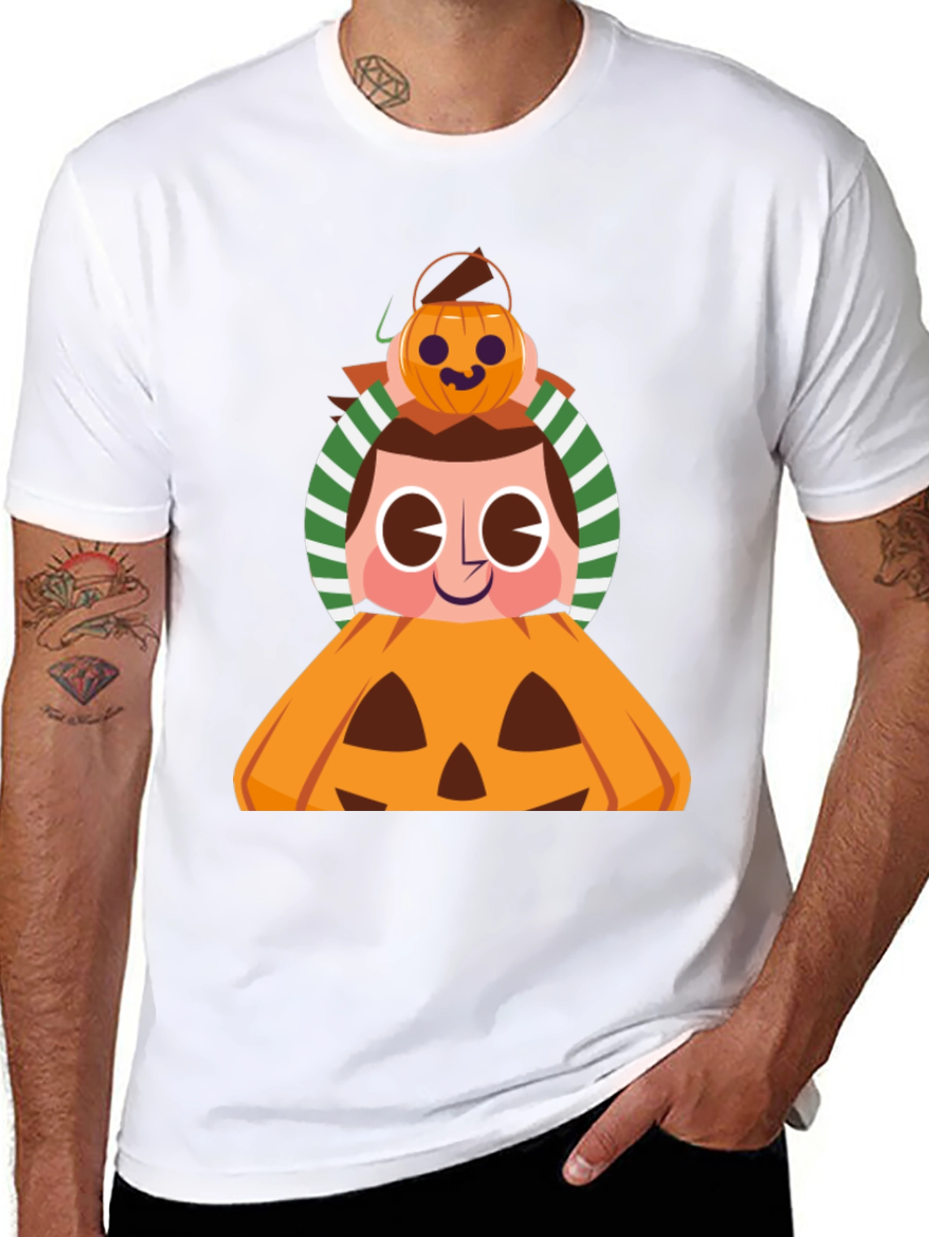 Halloween Pumpkin Boy Graphic Tee