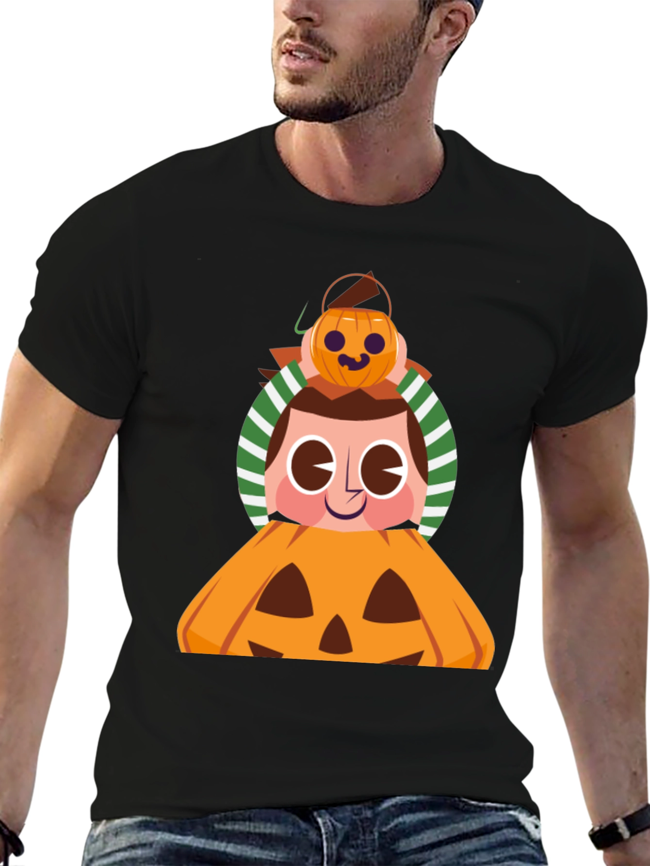 Halloween Pumpkin Boy Graphic Tee