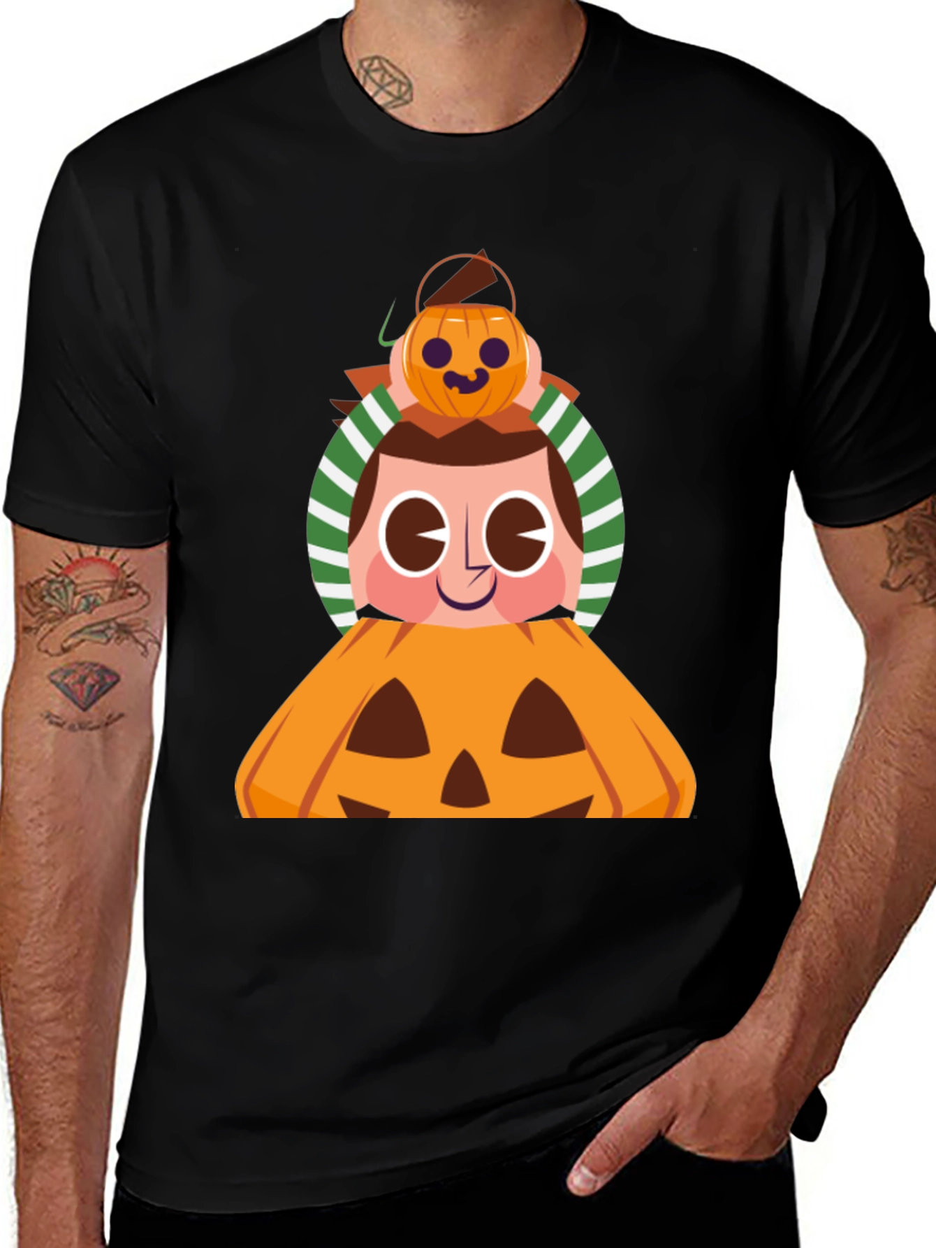 Halloween Pumpkin Boy Graphic Tee