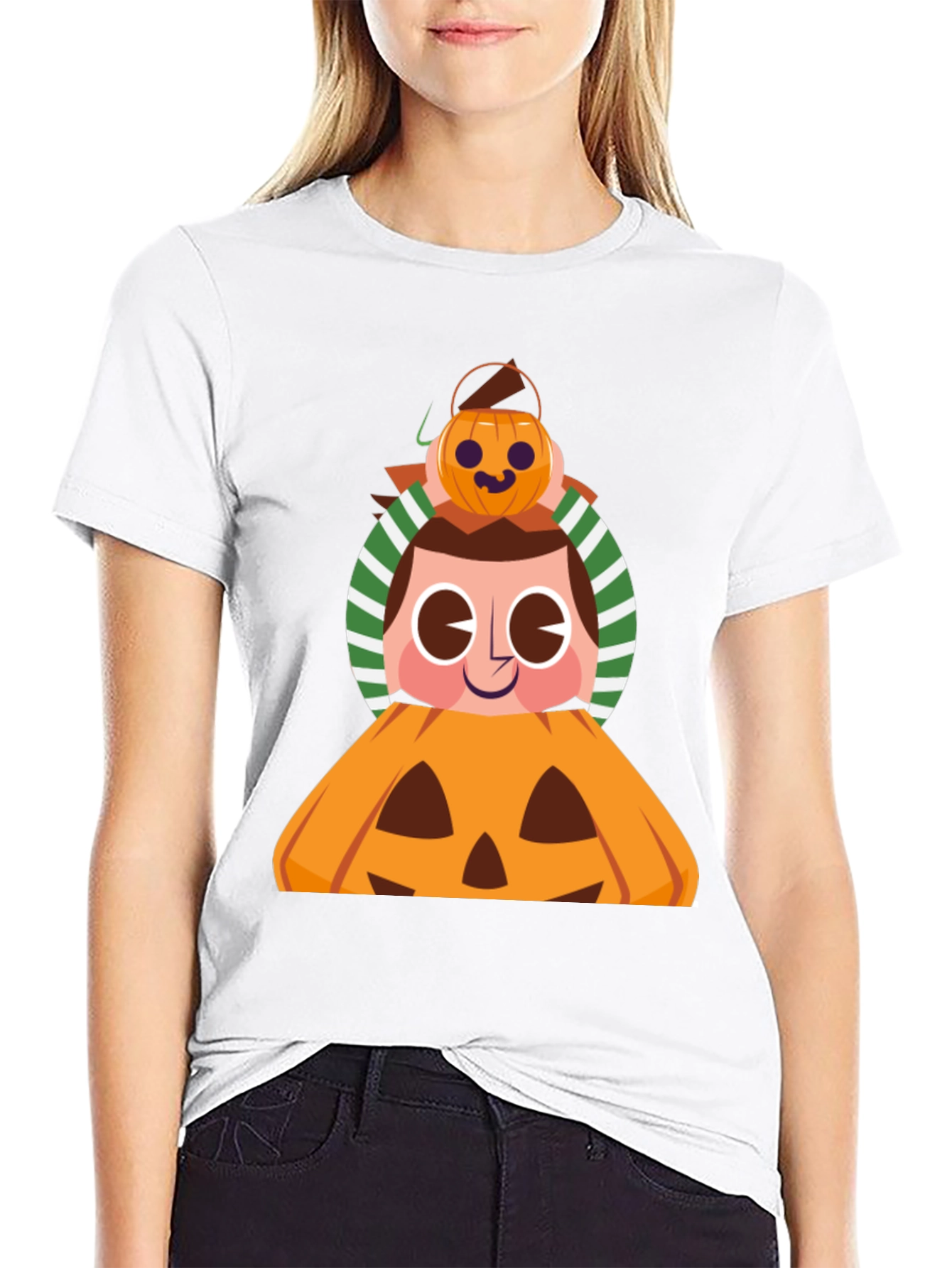 Halloween Pumpkin Boy Graphic Tee